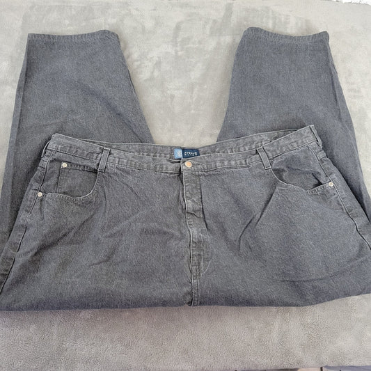 Avenue Blues Womens Jeans 32 Avg Plus Straight Leg Gray Denim Cotton Zip Fly