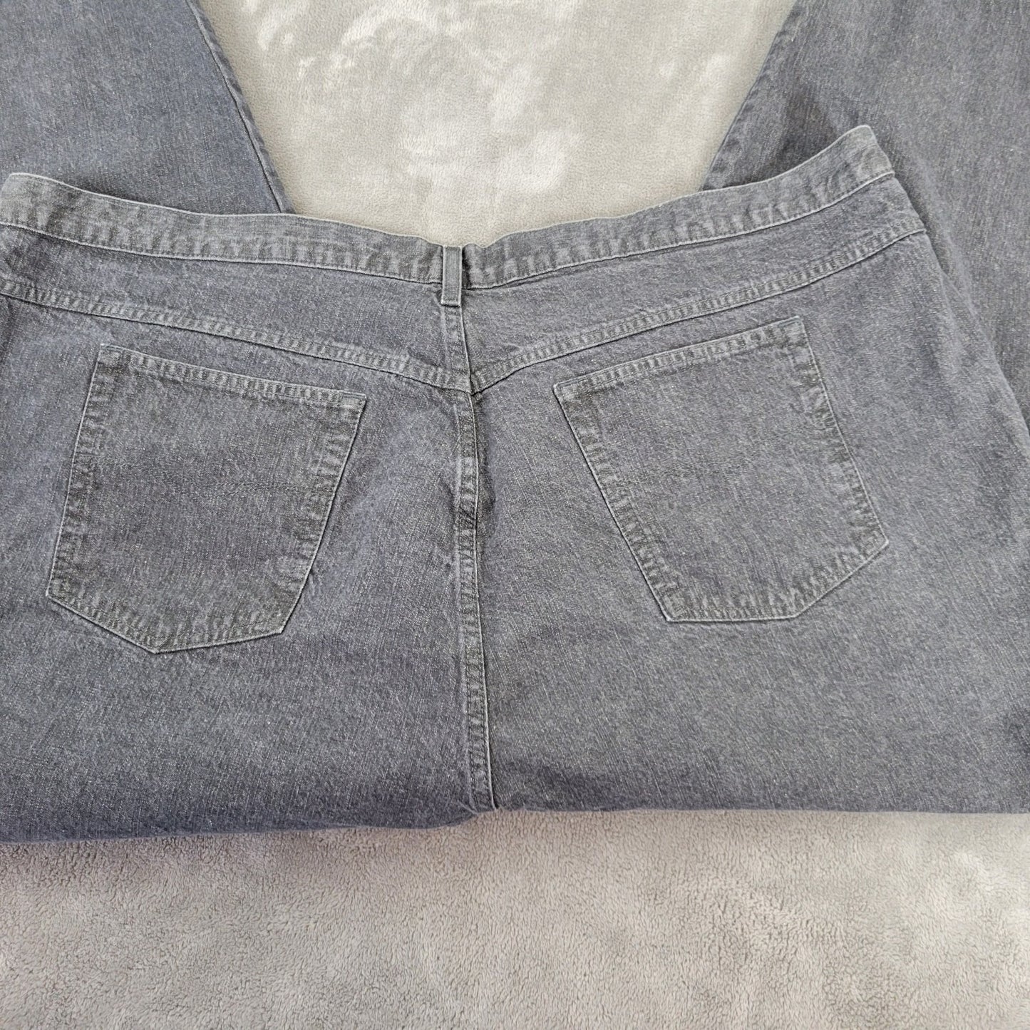 Avenue Blues Womens Jeans 32 Avg Plus Straight Leg Gray Denim Cotton Zip Fly