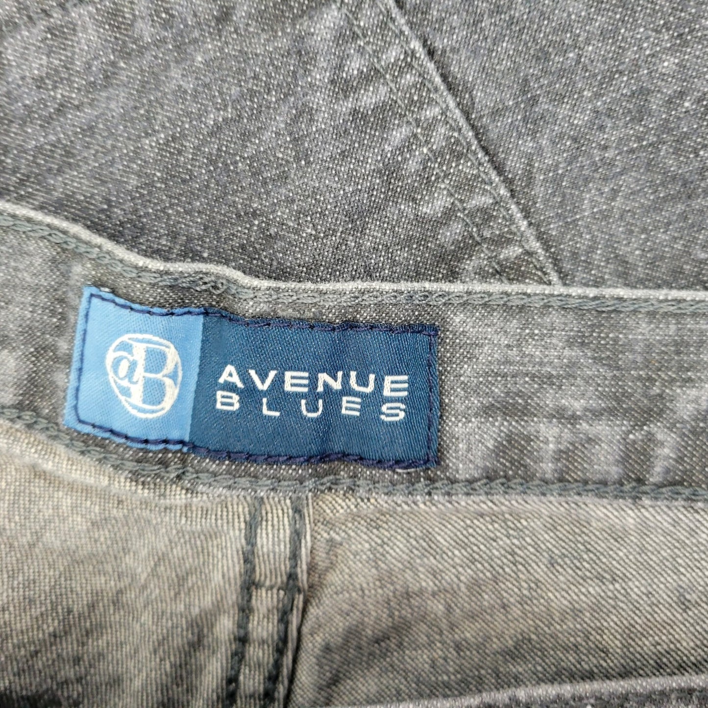 Avenue Blues Womens Jeans 32 Avg Plus Straight Leg Gray Denim Cotton Zip Fly