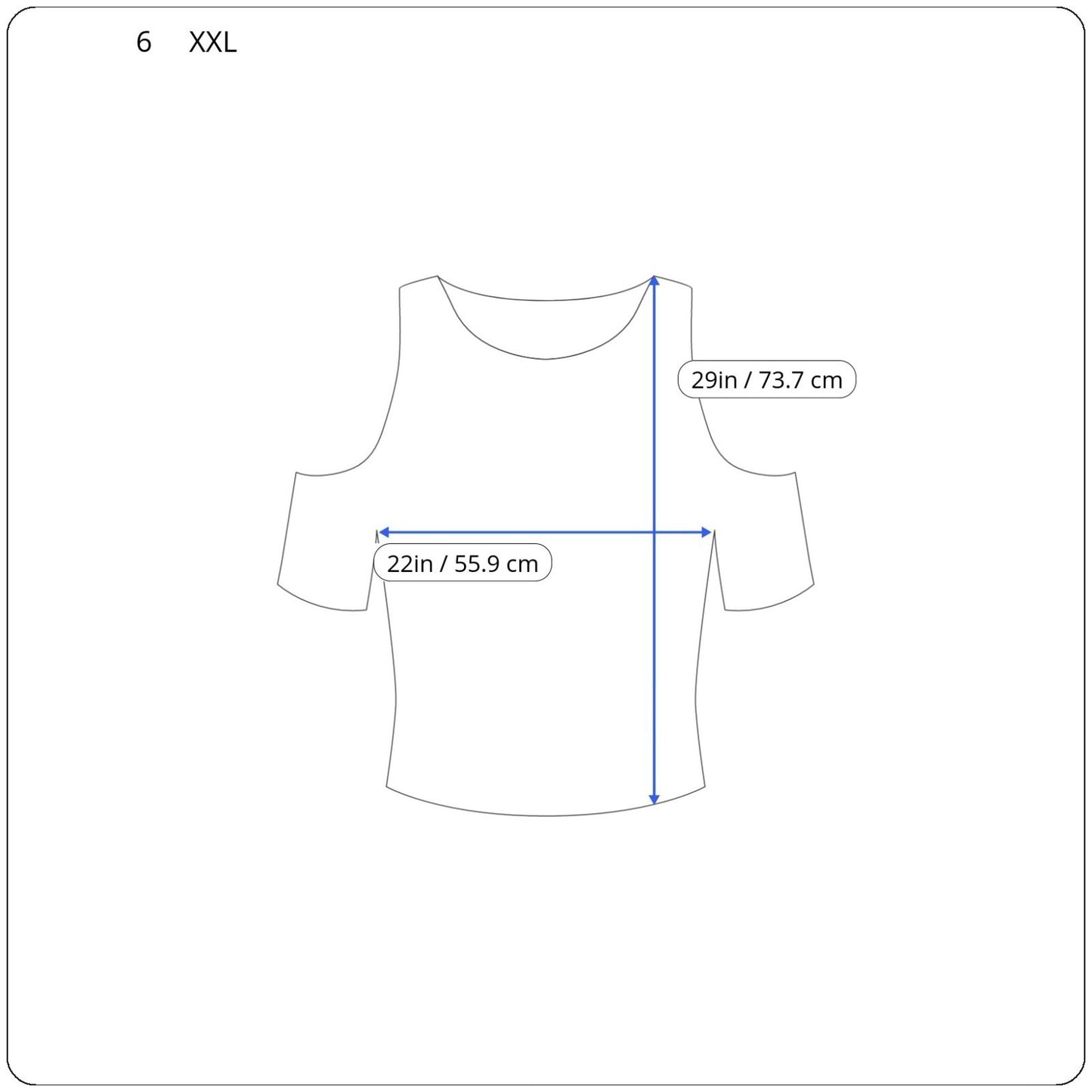 Fourth of July Womens Top XXL Plus Cold Shoulder Patriotic Blue Red Poly Blend