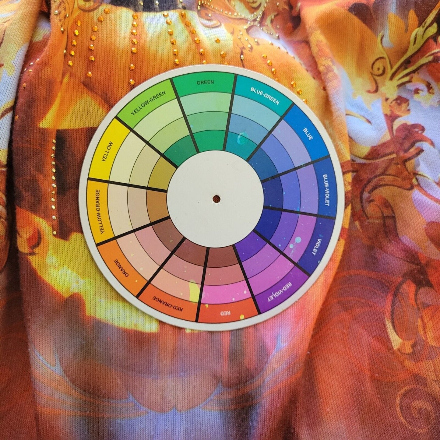 Halloween Live Let Live Women Top 1X Plus Tunic 3/4 Sleeve Orange Jack o Lantern