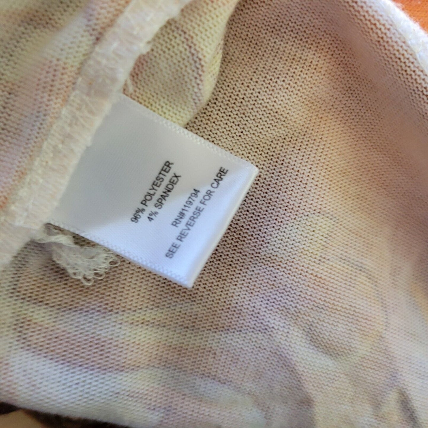 Halloween Live Let Live Women Top 1X Plus Tunic 3/4 Sleeve Orange Jack o Lantern