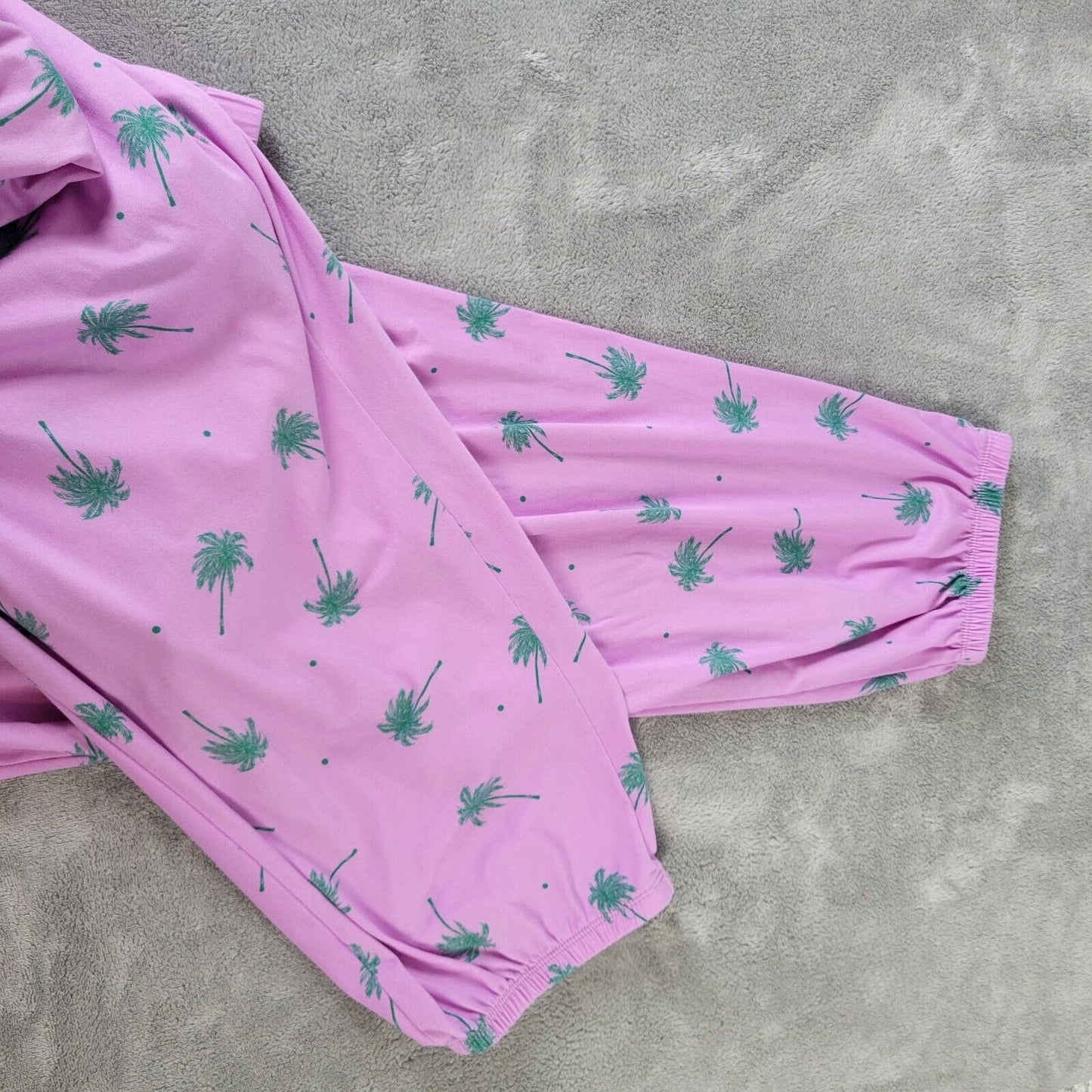 Womens Pajama Pants 3X 22W 24W Tropical Palm Tree Green Comfy Pull On Loungewear