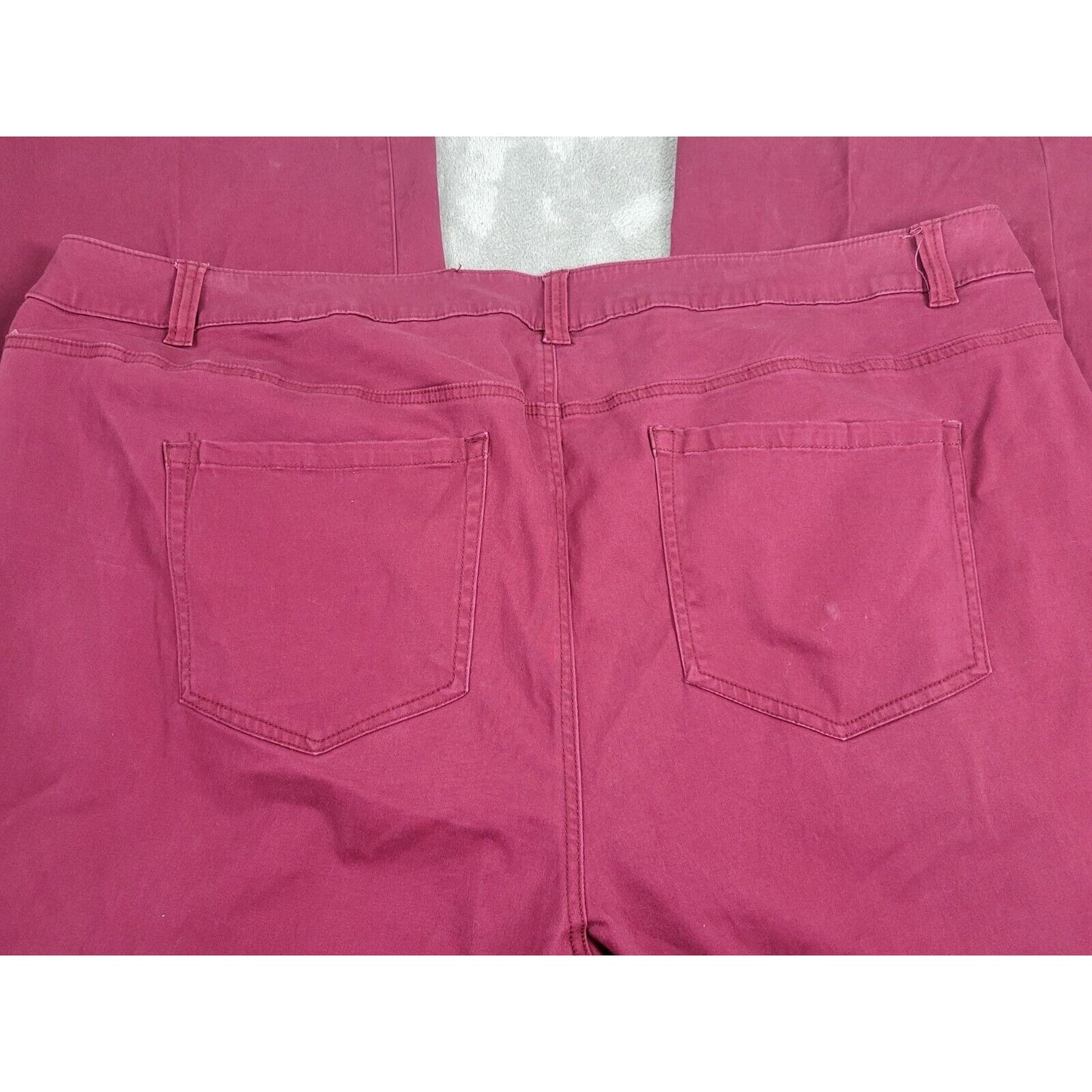 Lane Bryant Womens Jeans 26 Straight Leg Burgundy Soft Denim Zip Fly Comfort