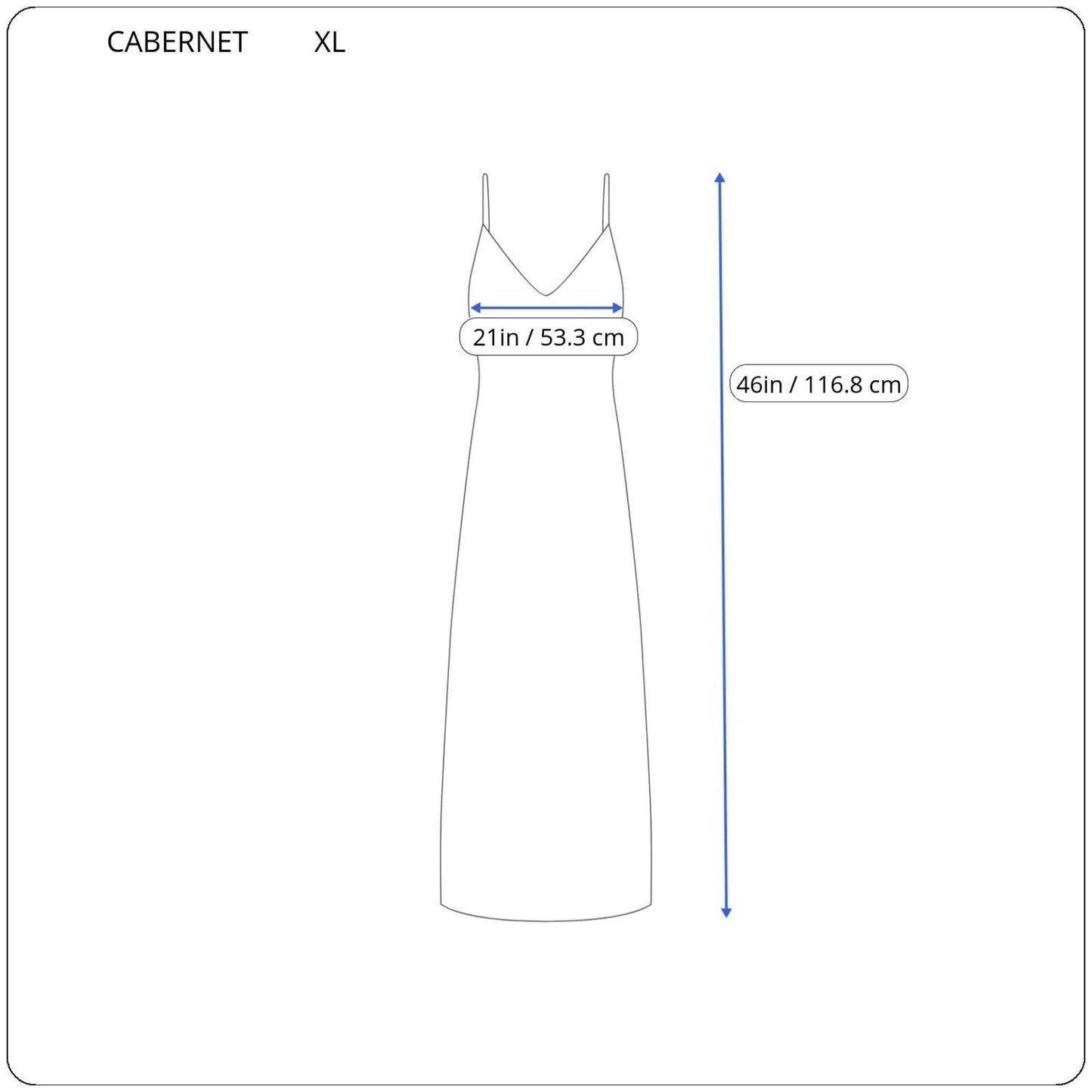 Cabernet Womens Nightgown Extra Large Chemise Blue Nightie Adjustable Spaghetti