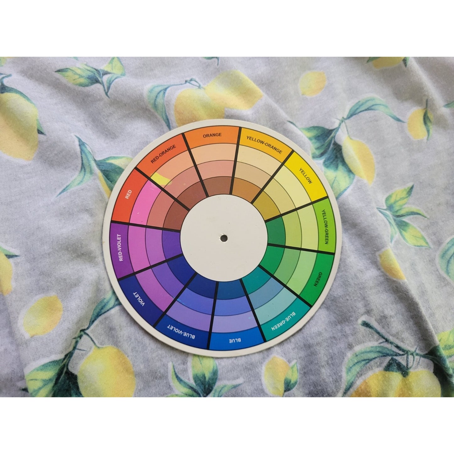 Ecla Womens Top 3X Plus Tee Cold Shoulder Yellow Lemons Stretchy Rayon Blend