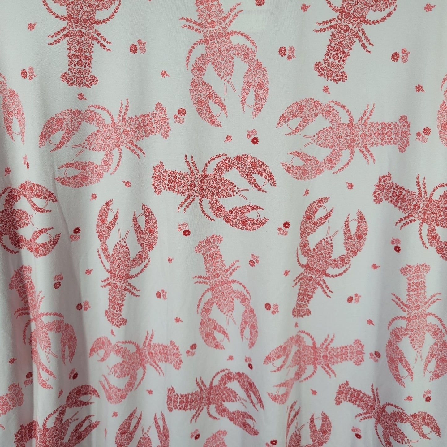 Joyspun Womens Nightgown Womens L XL Pajama Top Lobsters All Over Pink Lounge