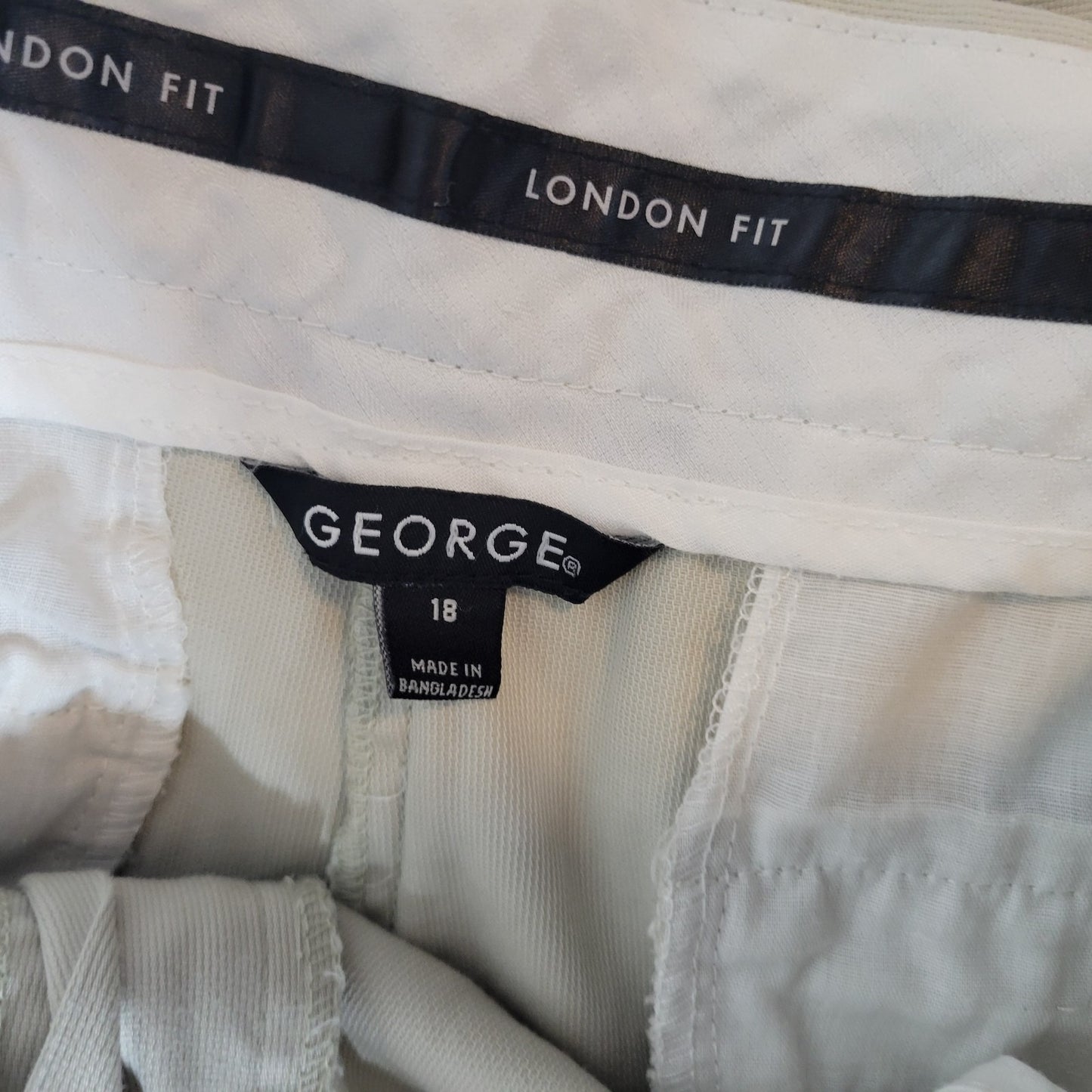 George Womens Shorts 18 Plus Beige Zip Fly London Fit Lightweight Casual Pockets