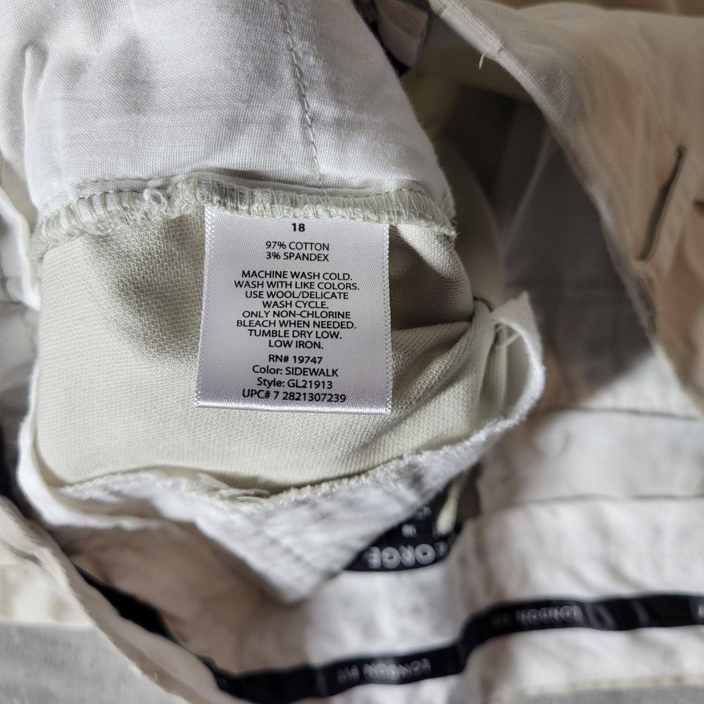 George Womens Shorts 18 Plus Beige Zip Fly London Fit Lightweight Casual Pockets