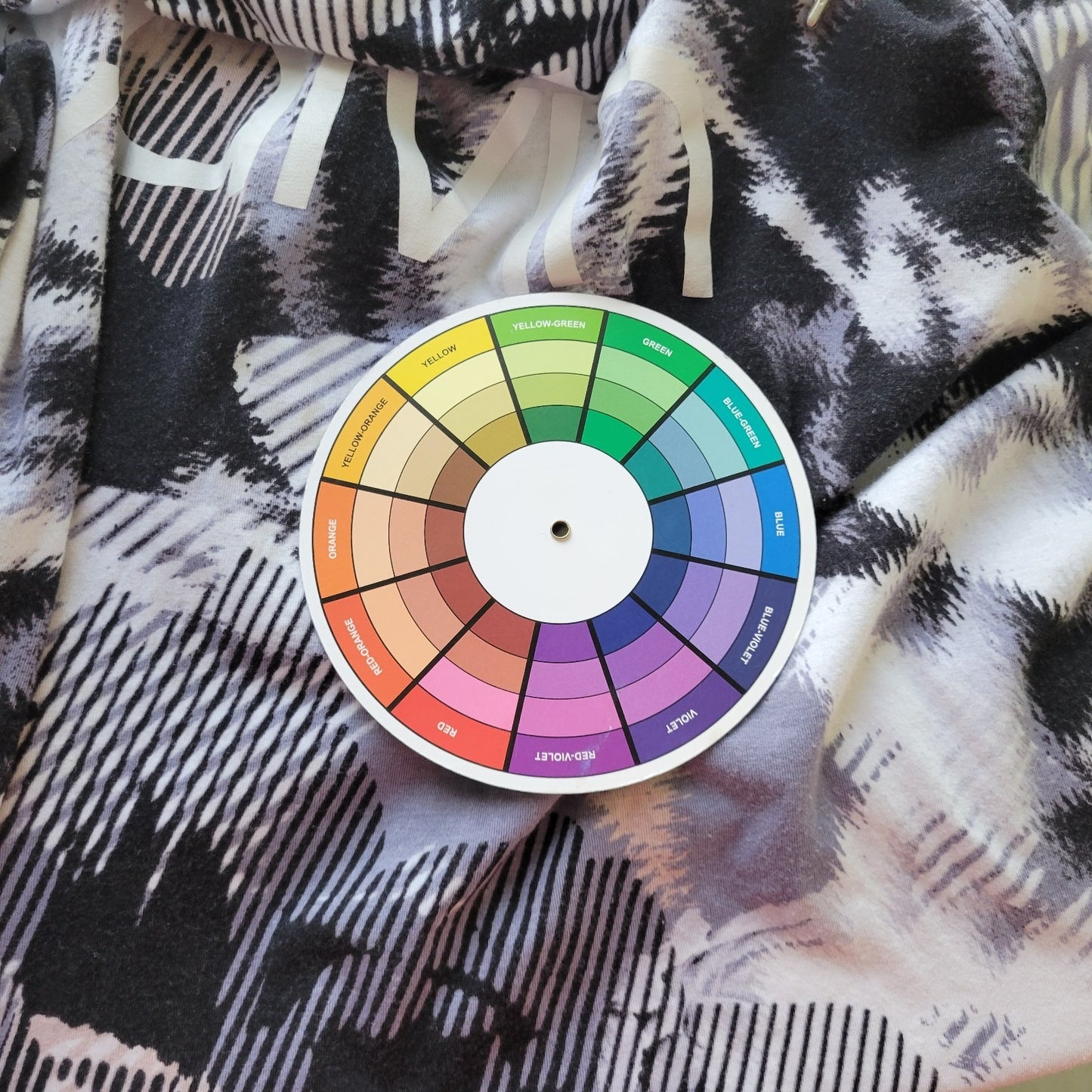 Calvin Klein Womens Top 2X Plus Tee Hoodie Purple Watercolor Performance Active