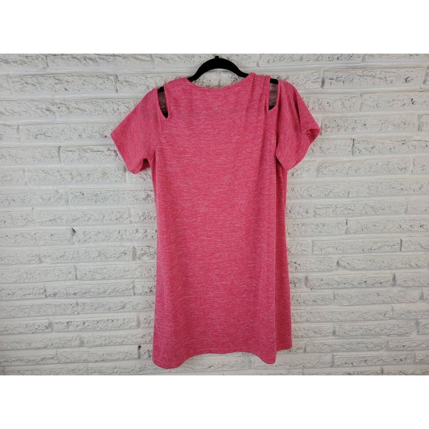 Bobbie Brooks Womens Dress Extra Large Shirt Knit Pink Cold Shoulder Casual