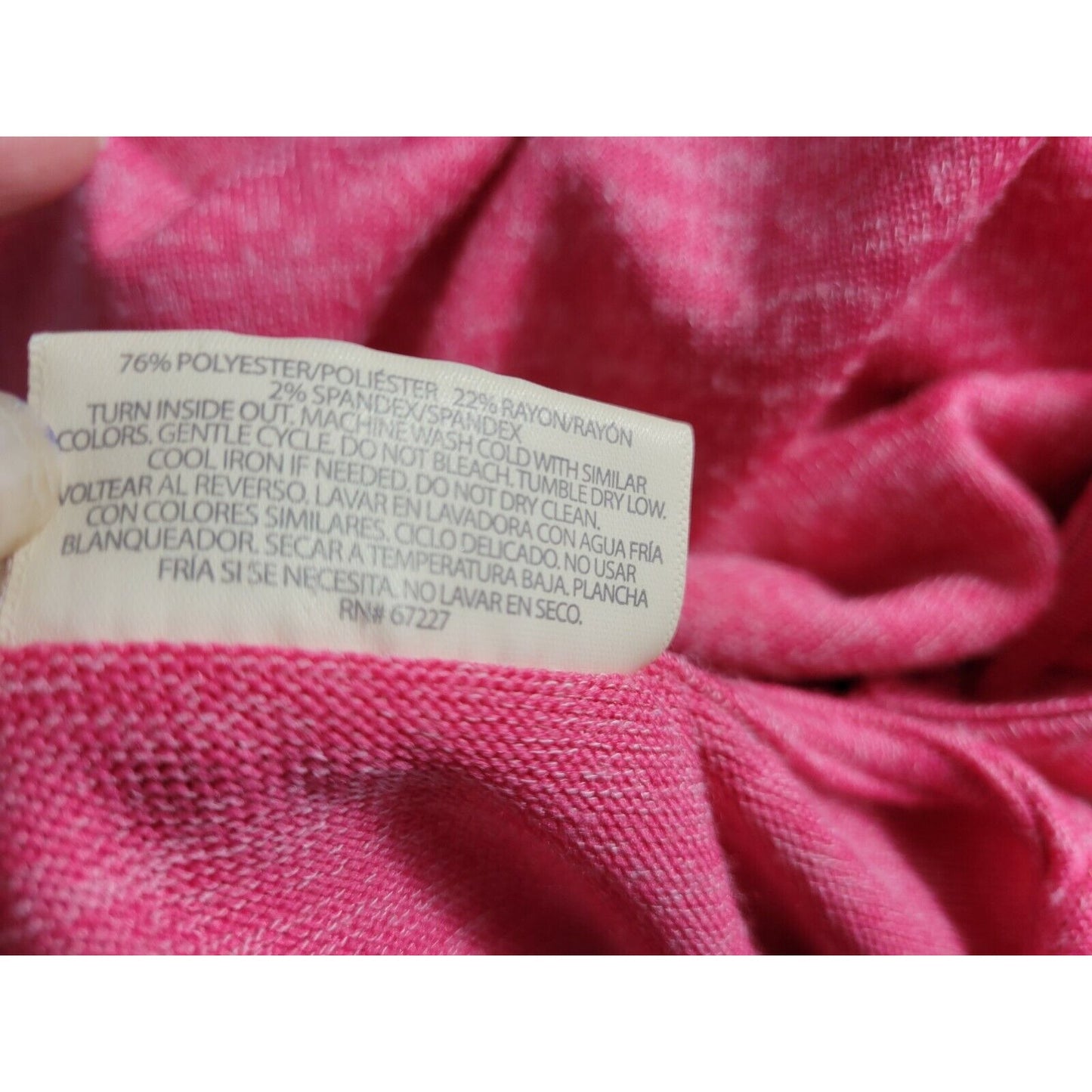 Bobbie Brooks Womens Dress Extra Large Shirt Knit Pink Cold Shoulder Casual