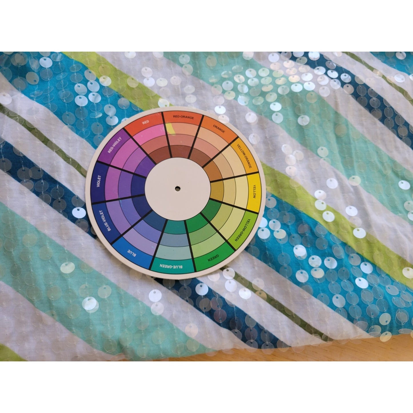 Faded Glory Womens Top 2X Plus Tee Cold Shoulder Poly Blend Blue Stripe Sequins