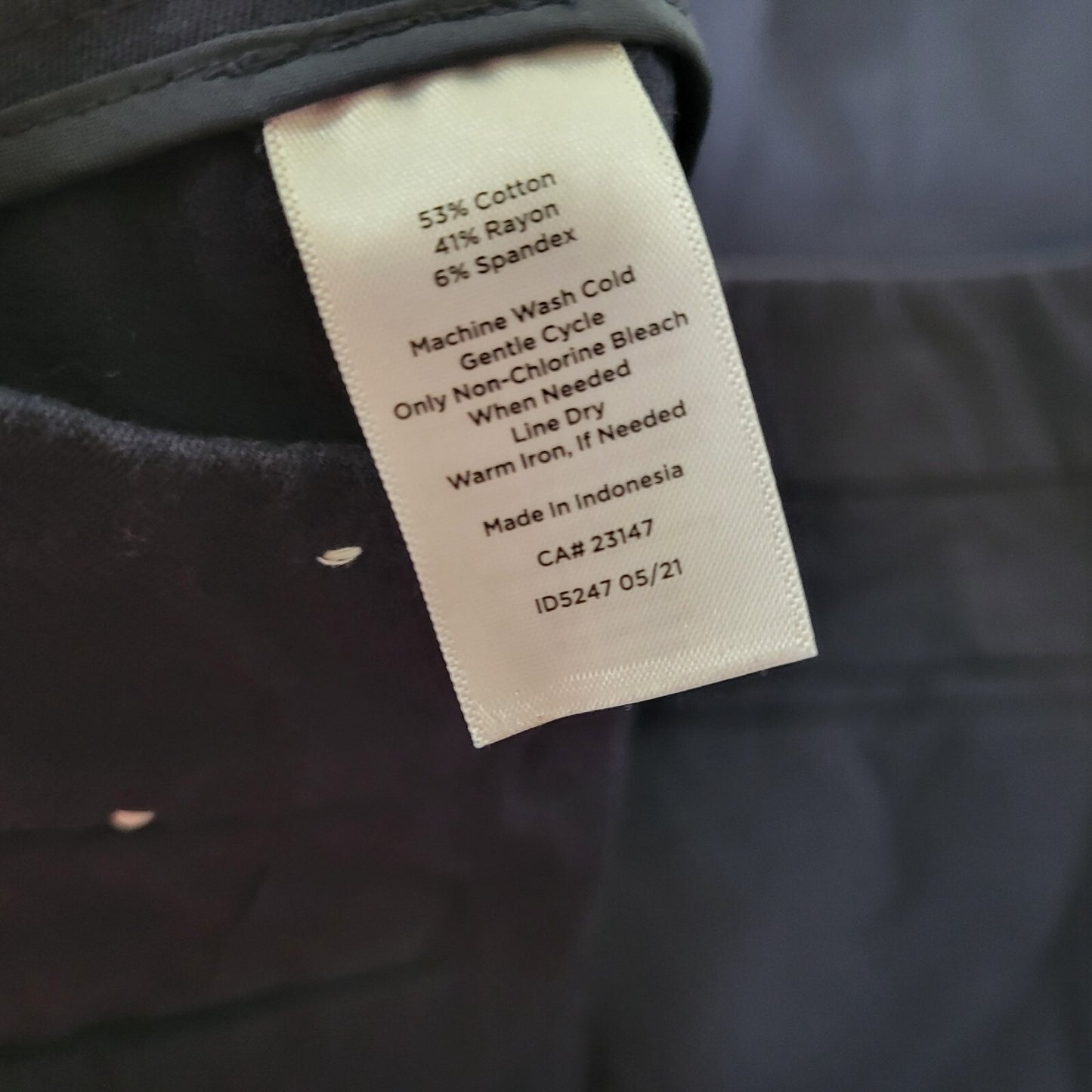 Talbots Womens Pants 18 Plus Chatham Ankle Blue Side Zip Cotton Blend Comfy