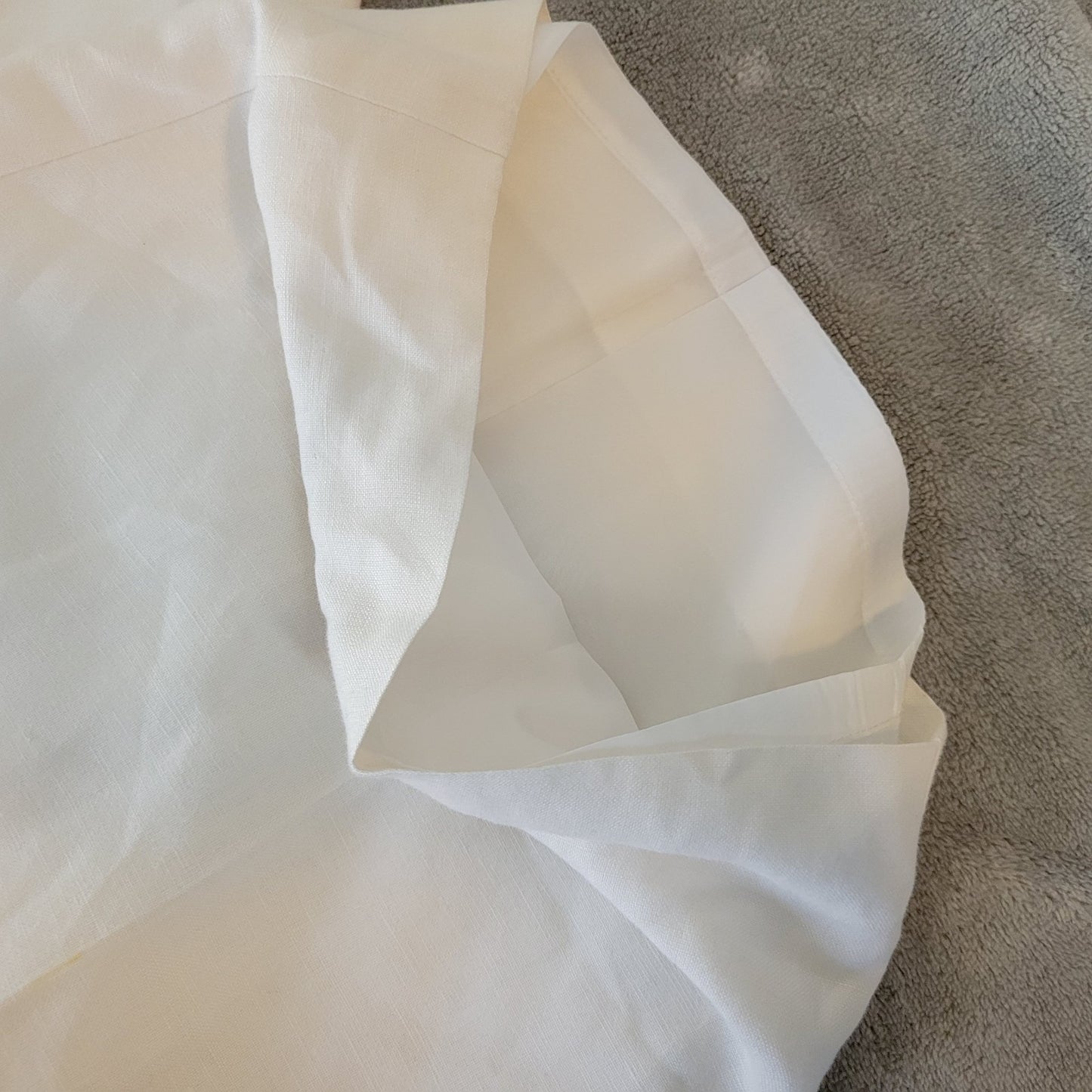 Norton McNaughton Womens Pants 20W Plus Capri White Linen Rayon Lined Office