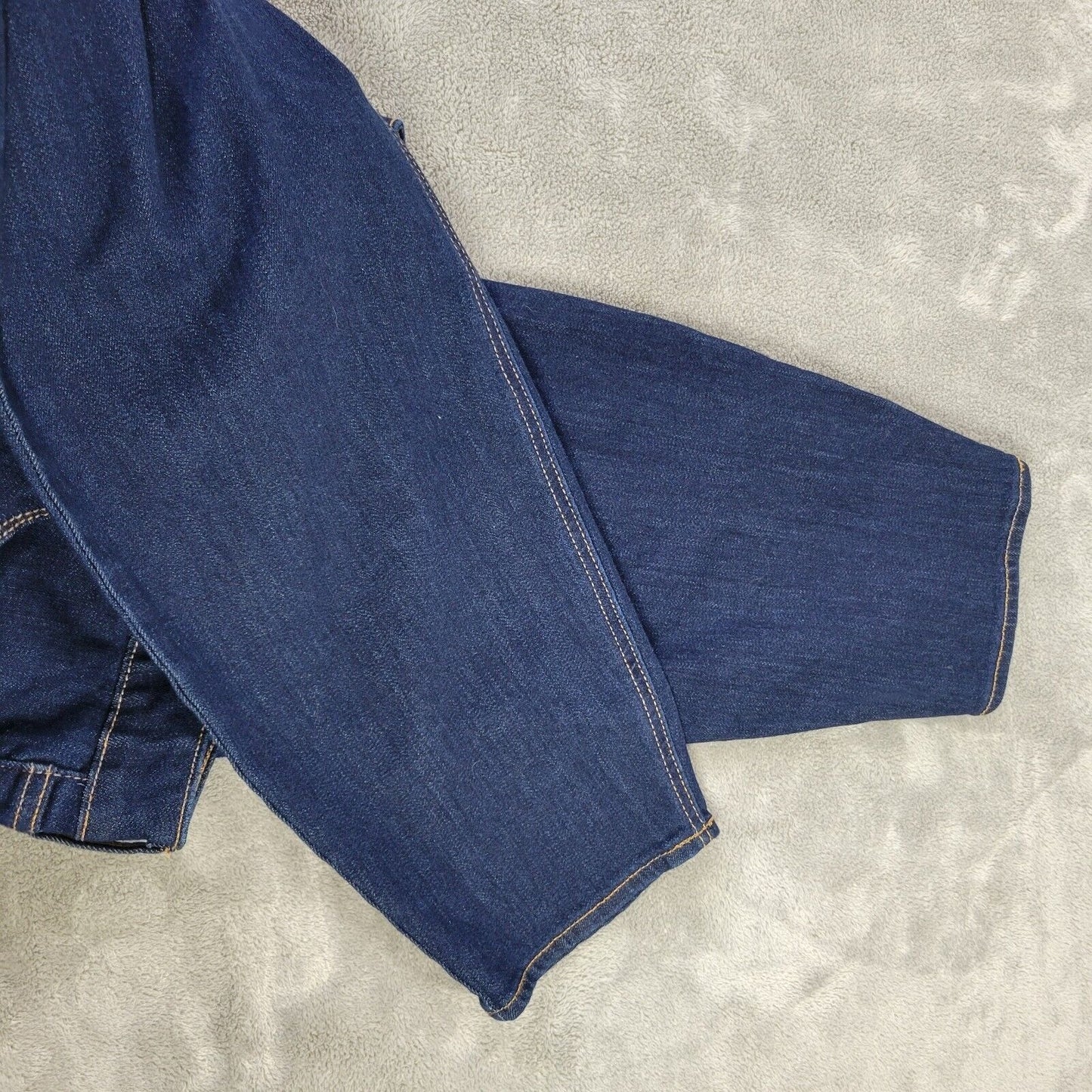 Old Navy Womens Jeans 28 Short 28WP Capri Super Skinny Zip Fly Dark Blue Denim