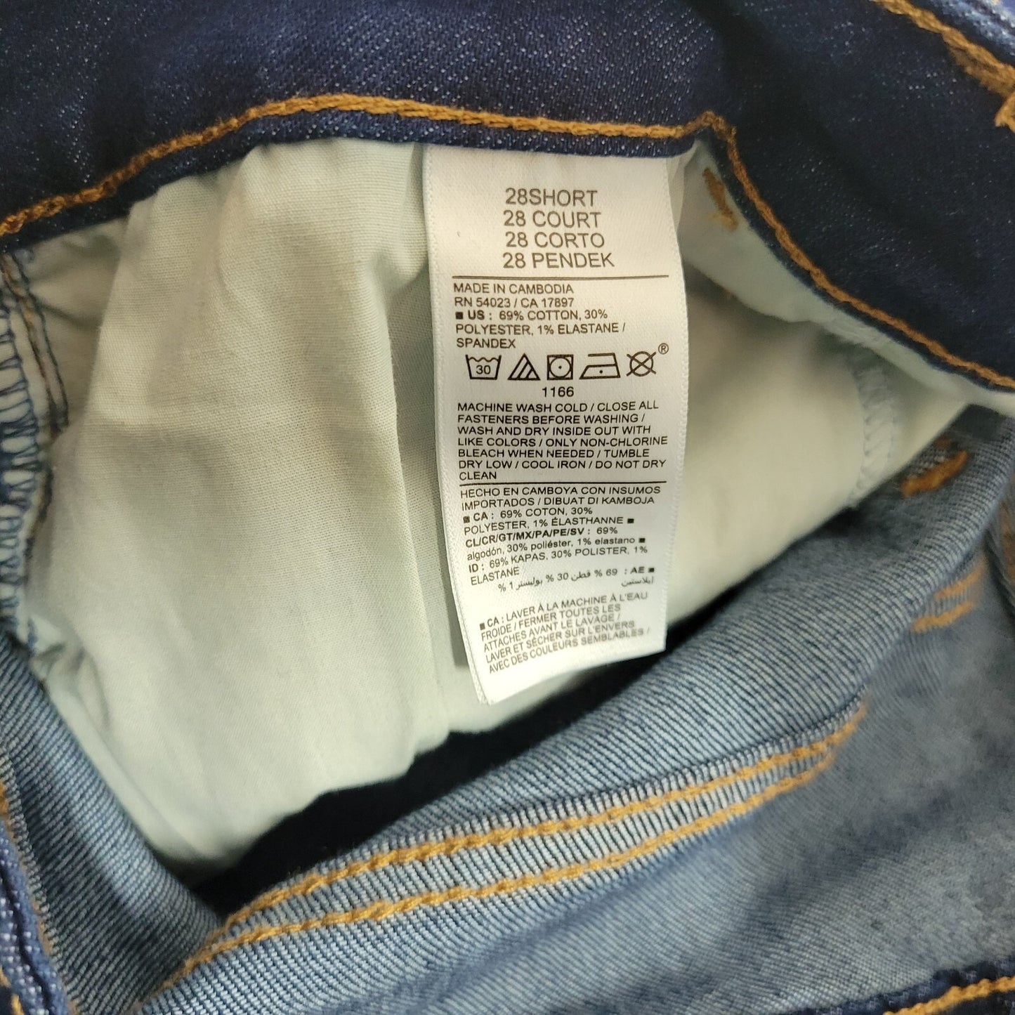 Old Navy Womens Jeans 28 Short 28WP Capri Super Skinny Zip Fly Dark Blue Denim