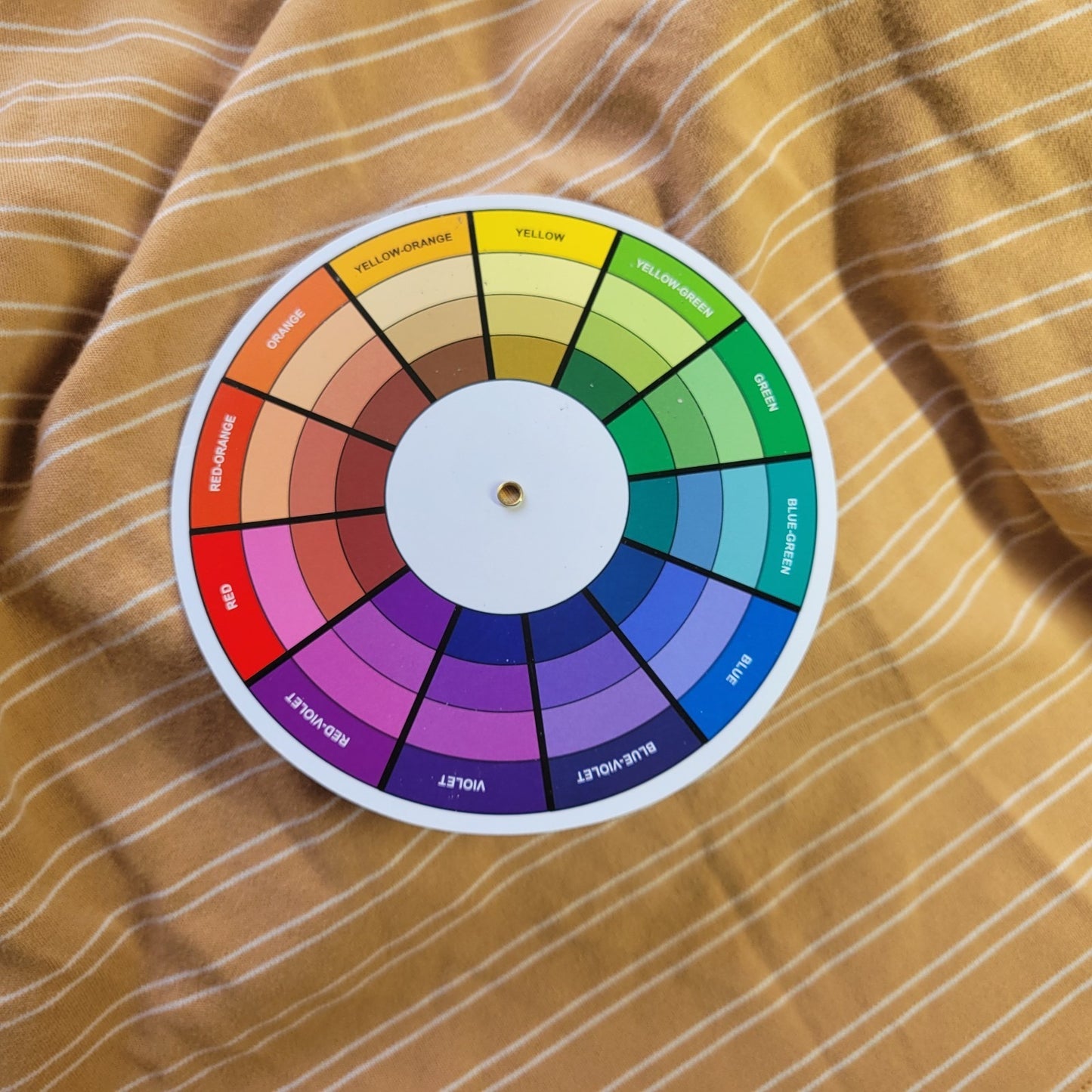 Isaac Mizrahi Live Womens Top 1X Tee 3/4 Sleeve Tan Stripe Cotton Casual Comfy