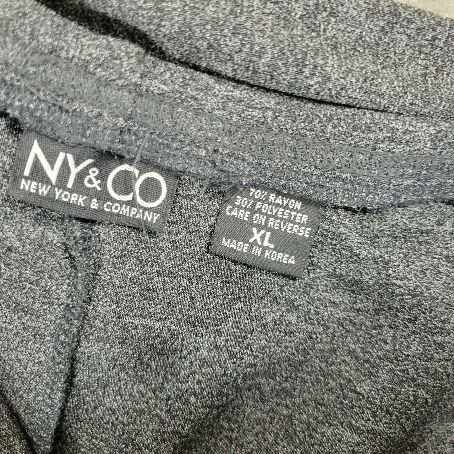 New York Co Womens Pants Extra Large Wide Leg Pull On Stretchy Gray Athletic