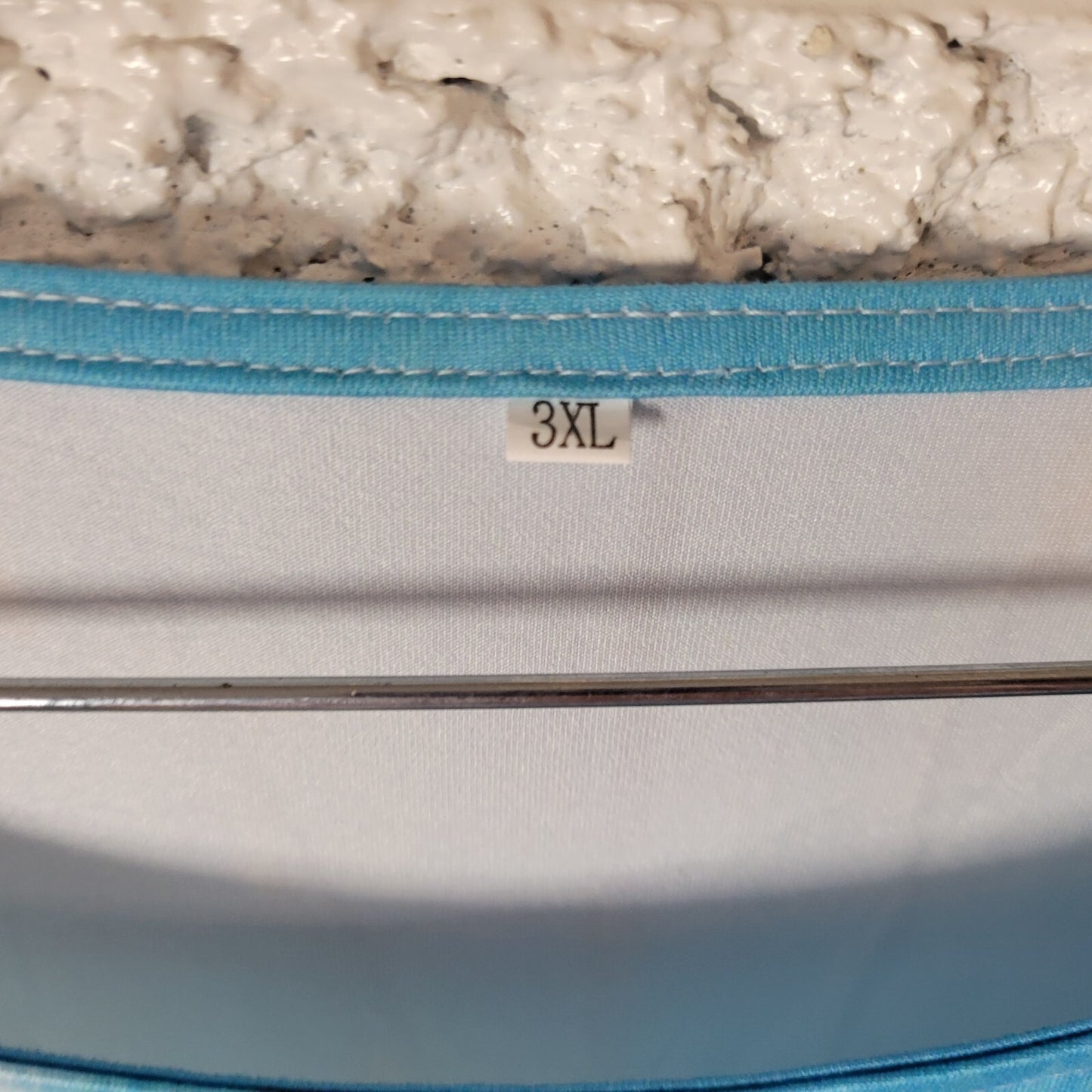 Womens Top 3XL Plus Tee Tunic Short Sleeve Blue Watercolor Poly Blend Casual