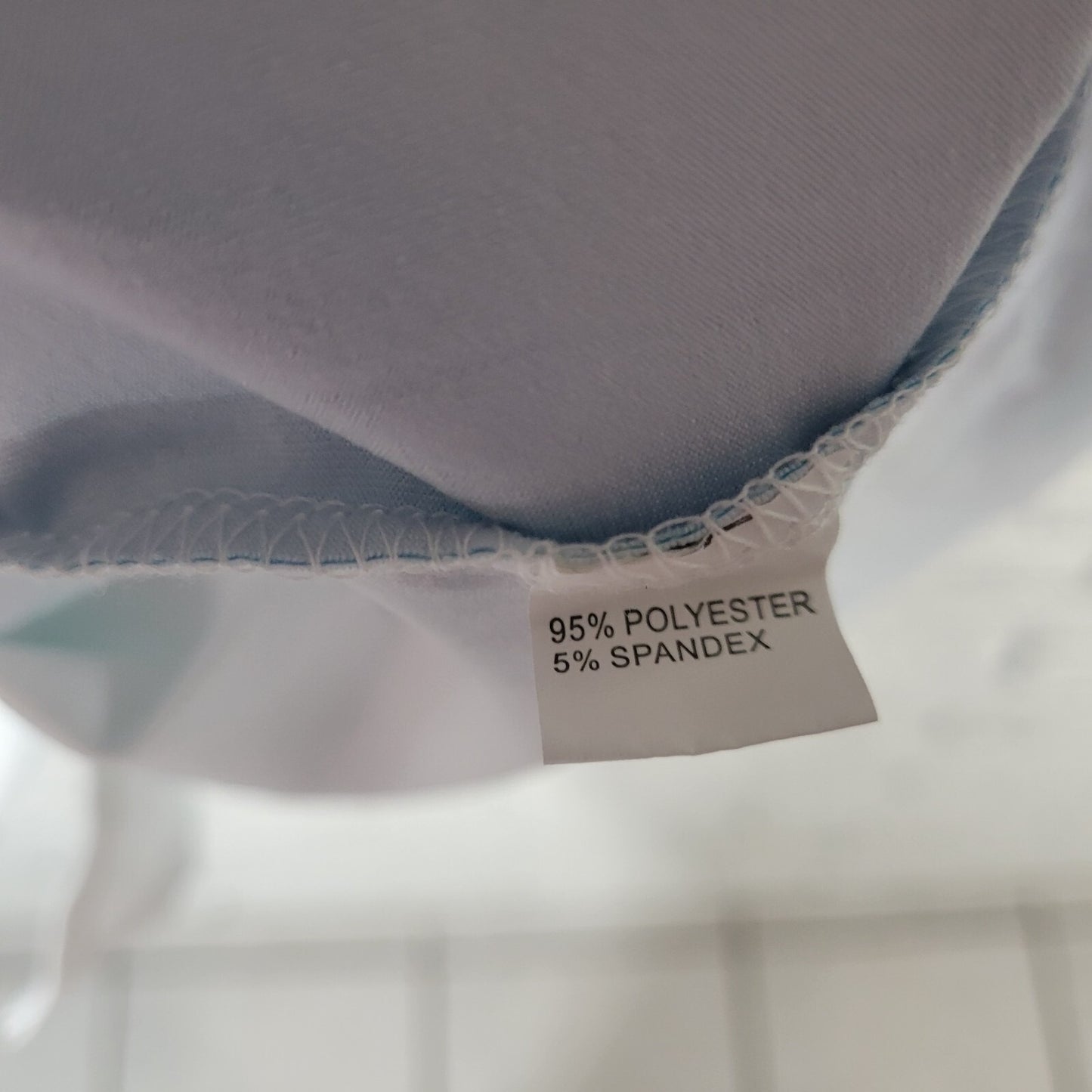 Womens Top 3XL Plus Tee Tunic Short Sleeve Blue Watercolor Poly Blend Casual