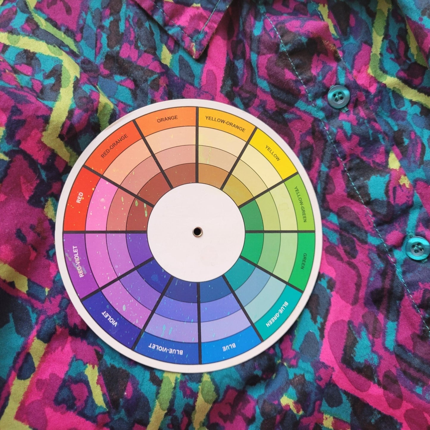 Westbound Womens Top Extra Large Long Sleeve Purple Blue Geometric Cotton Blend