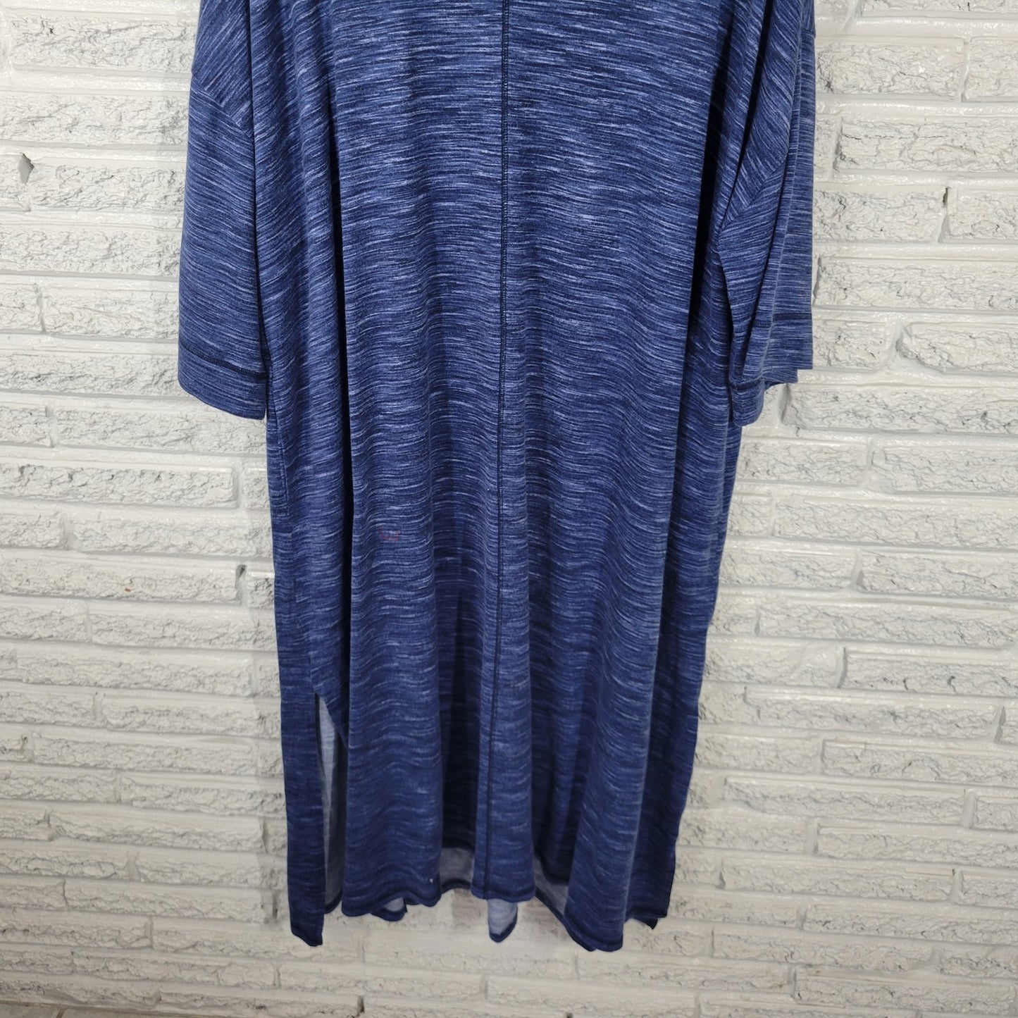 Secret Treasures Womens Robe 4X Plus Blue Heather Pockets Soft Poly Blend Lounge