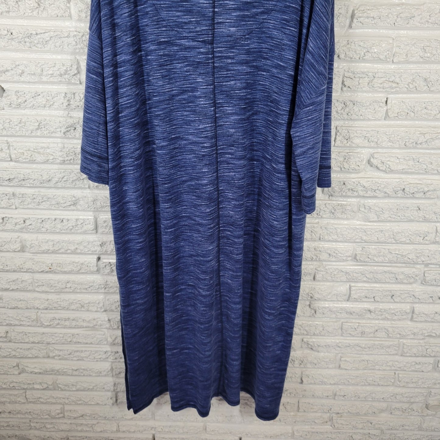 Secret Treasures Womens Robe 4X Plus Blue Heather Pockets Soft Poly Blend Lounge