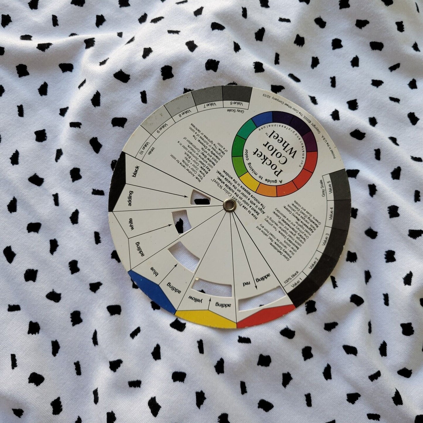 Attention Womens Top 1X Plus Tunic 3/4 Sleeve Black White Patterned Rayon Casual