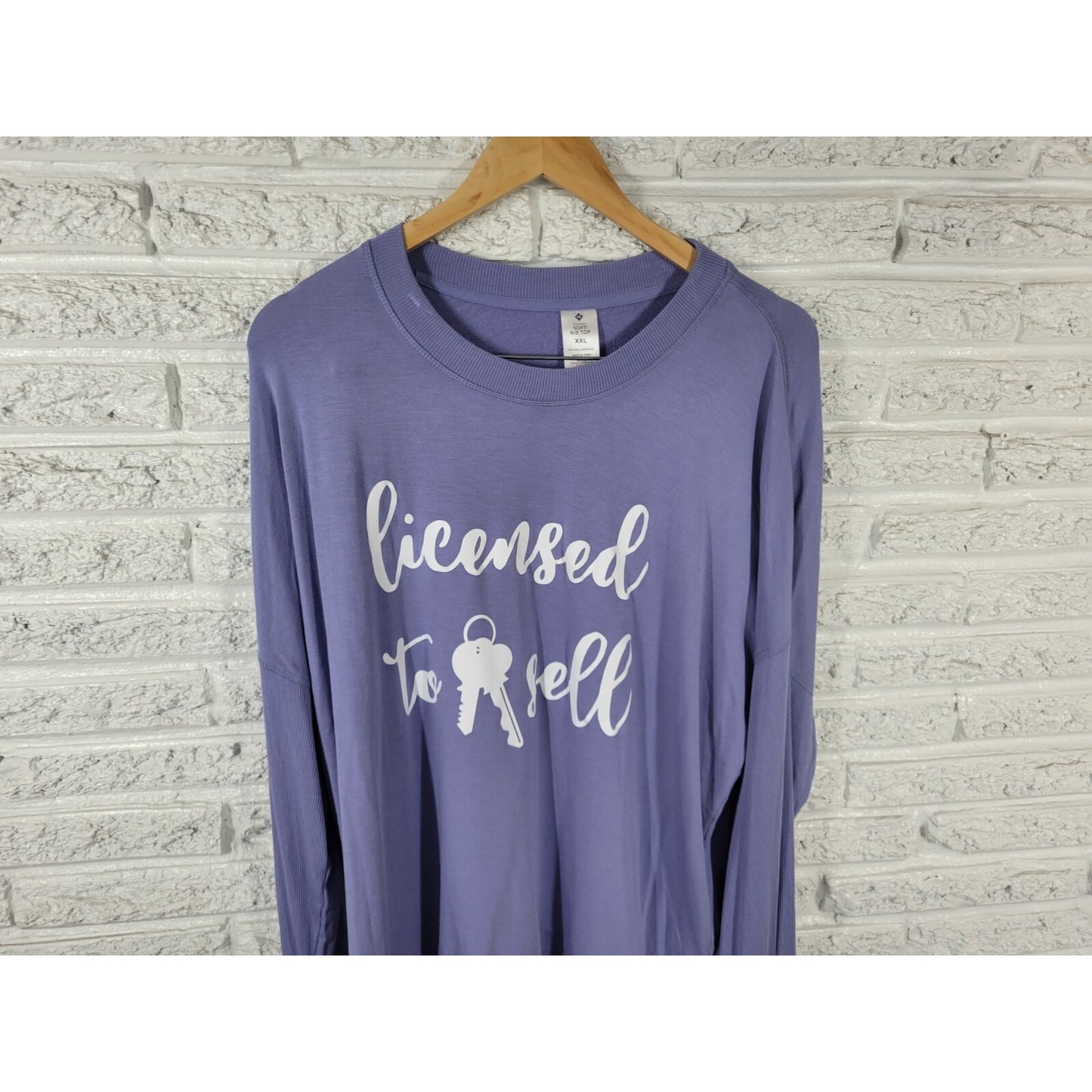 Sams Makers Mark Womens Top XXL Pajama Lavender Lounge Licensed to Sell Realtor