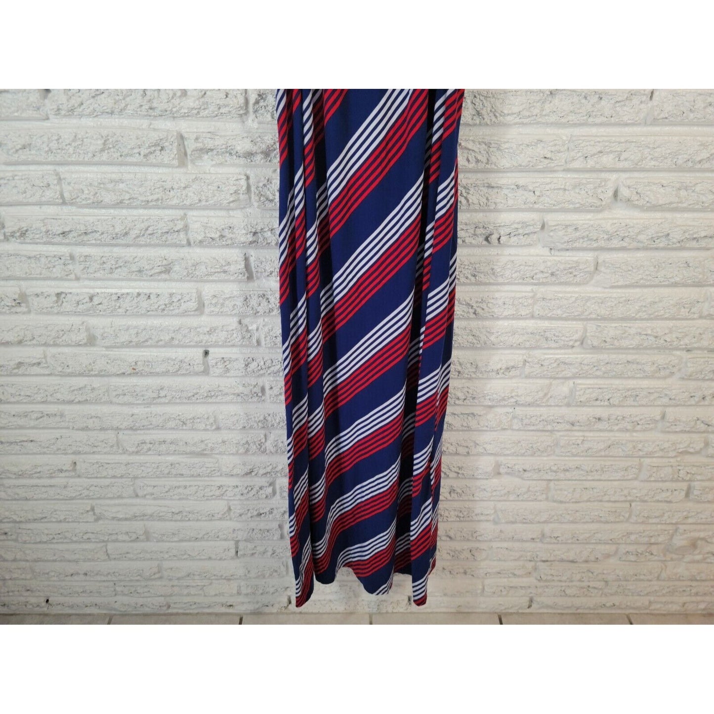 Rouge Womens Dress 1X Mini Sleeveless Tank Beach Keyhole Rope Strap Blue Stripe