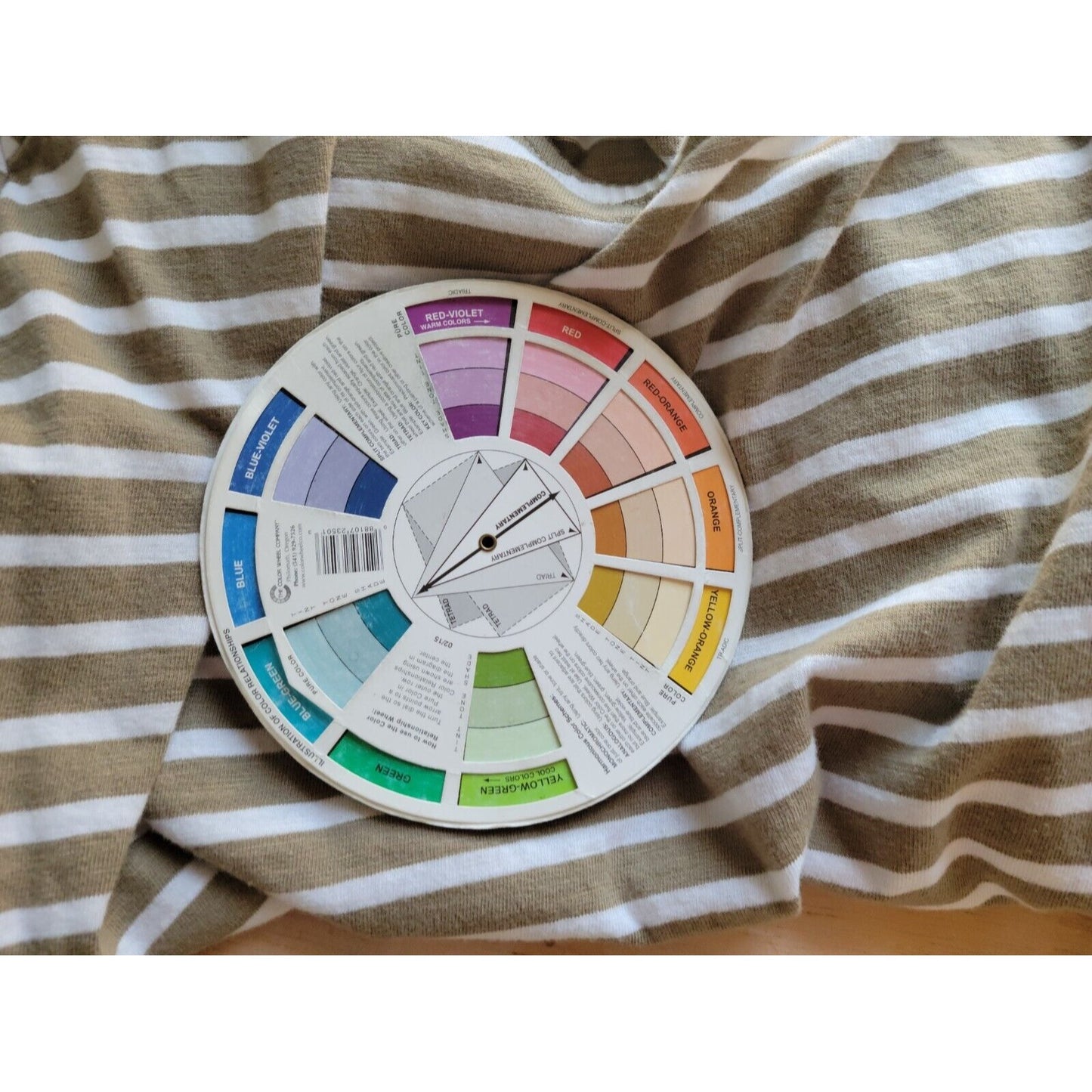 Coral Bay Womens Top 2X Plus Tee Pullover Cotton Lightweight Tan Stripe Casual