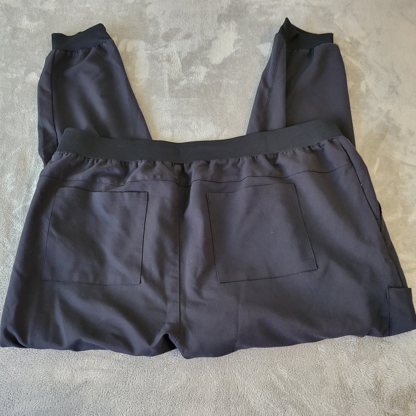 Fabletics Womens Pants 2X Plus Pull On Jogger Activewear Black Cargo Pockets