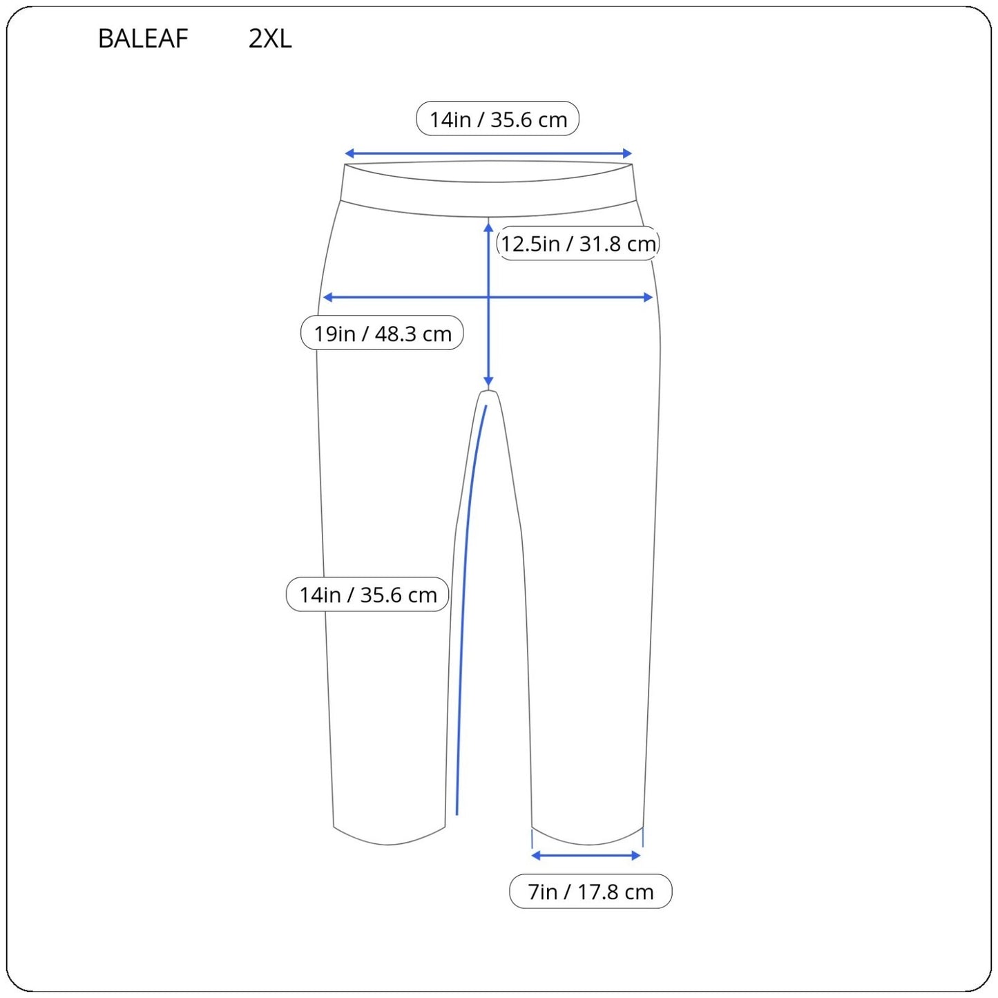 Baleaf Womens Pants 2XL Plus Leggings Gray Pull On Lightweight Activewear Comfy