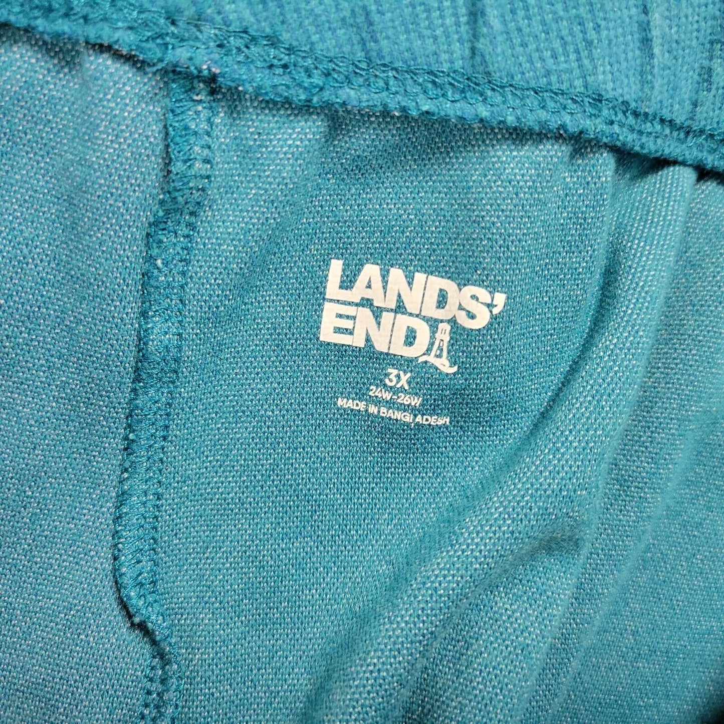 Lands End Womens Pants 3X Plus Capri Sport Knit Jogger Activewear Comfy
