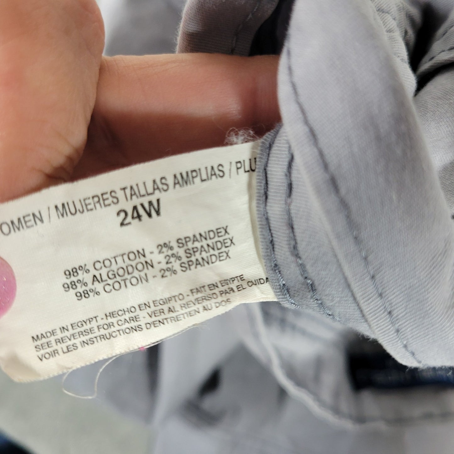 Bandolino Womens Shorts 24W Plus Bermuda Gray Cotton Blend Comfy Lightweight