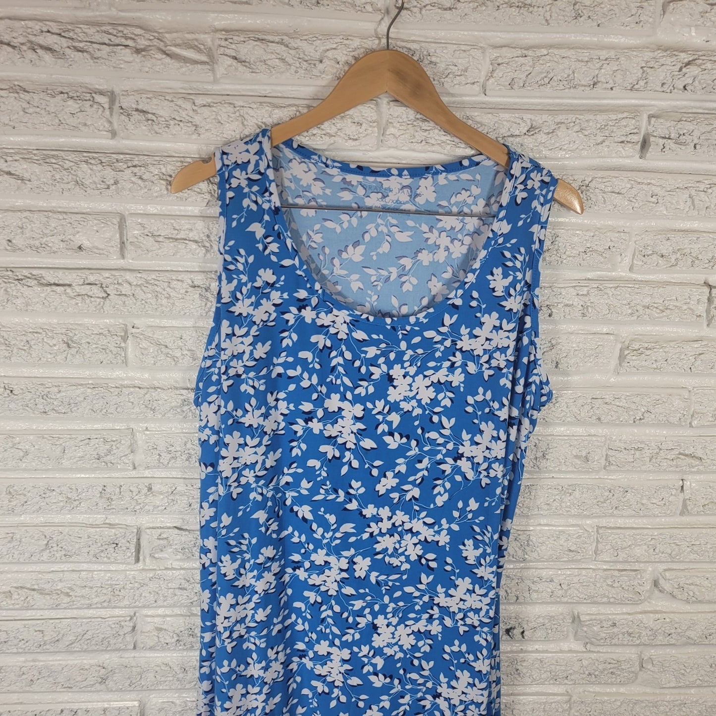 Draper James Womens Nightgown XXL XXXL Plus Blue Floral Ruffle Soft Loungewear