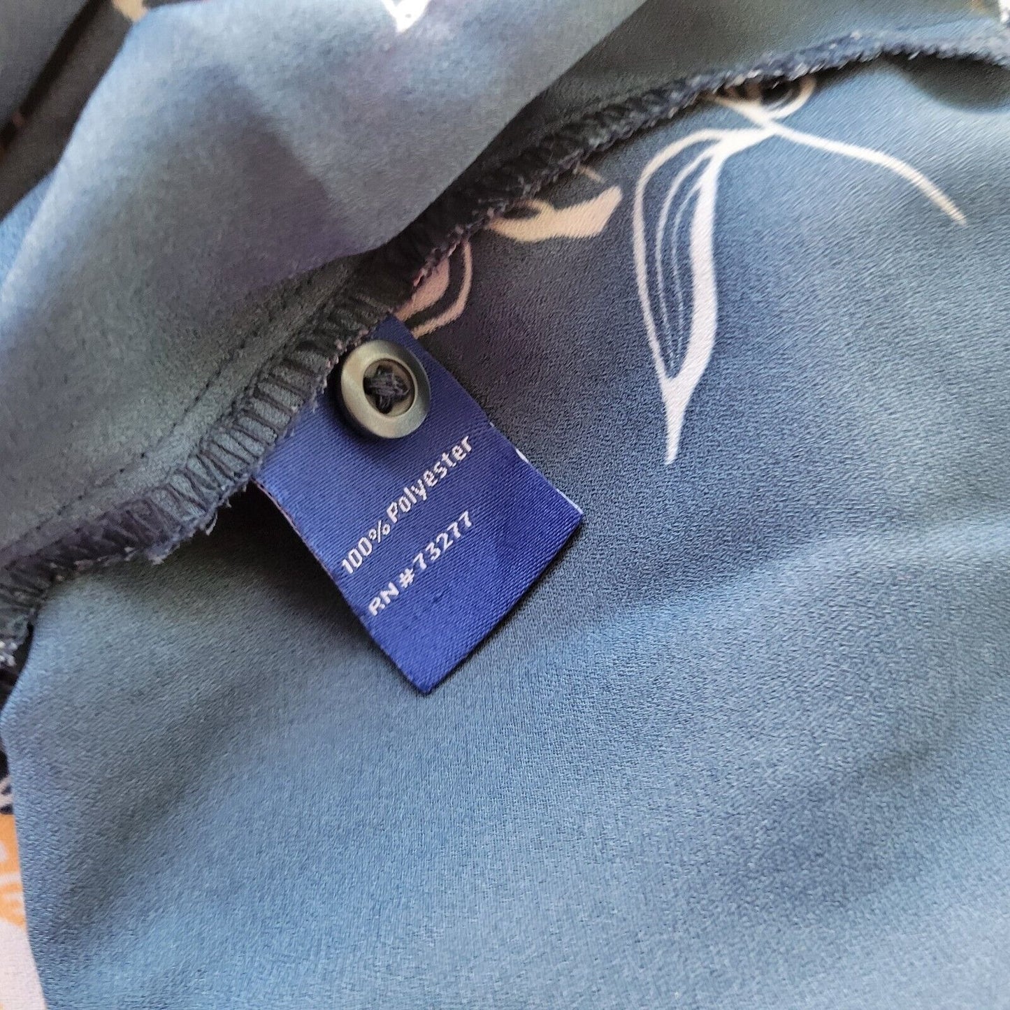 Apt 9 Womens Top XXL Sleeveless Blue Pink Floral Polyester Lightweight Button Up