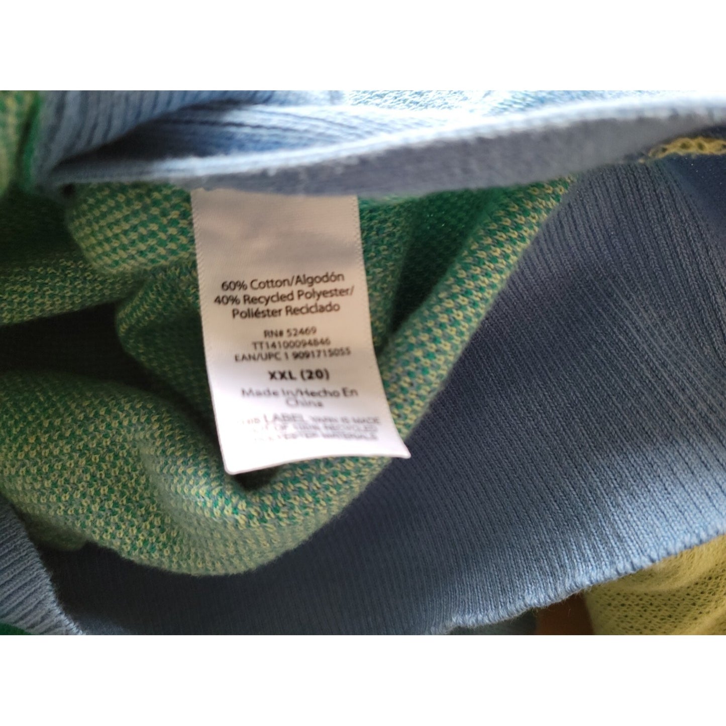 Time Tru Womens Sweater XXL 20 Plus Pullover Waffle Knit Stripe Stretchy Blue