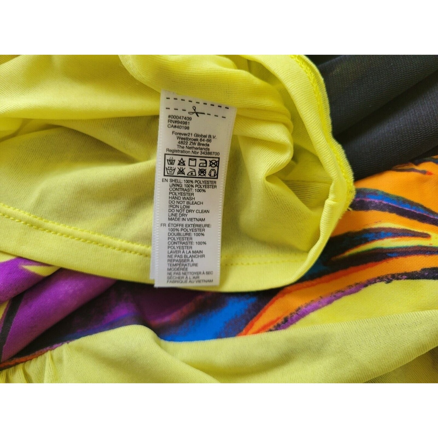 Forever 21 Women Dress 2X Plus Mini Puff Sleeve Purple Floral Pullover Polyester