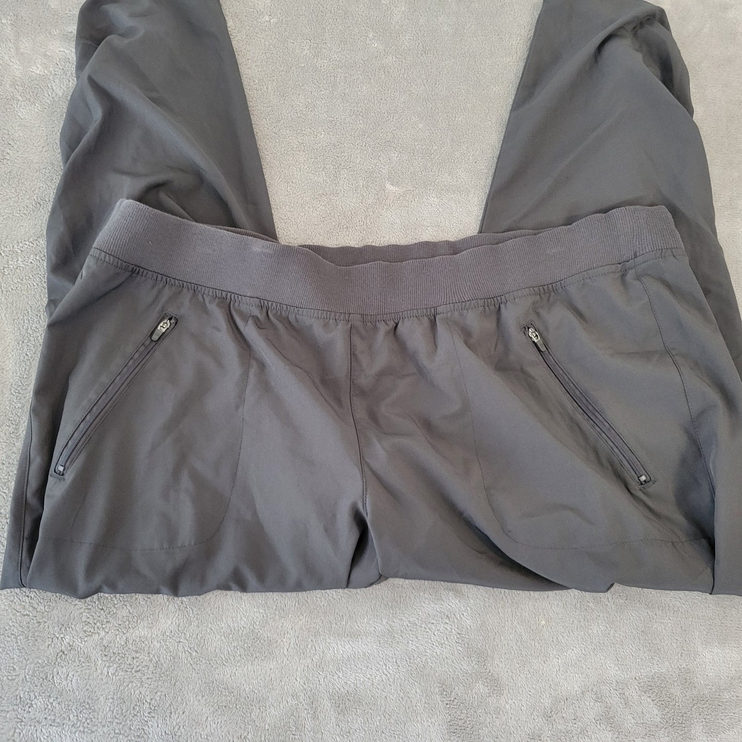 Tek Gear Drytek Womens Pants 1X Capri Plus Gray Zip Pockets Lightweight Comfy