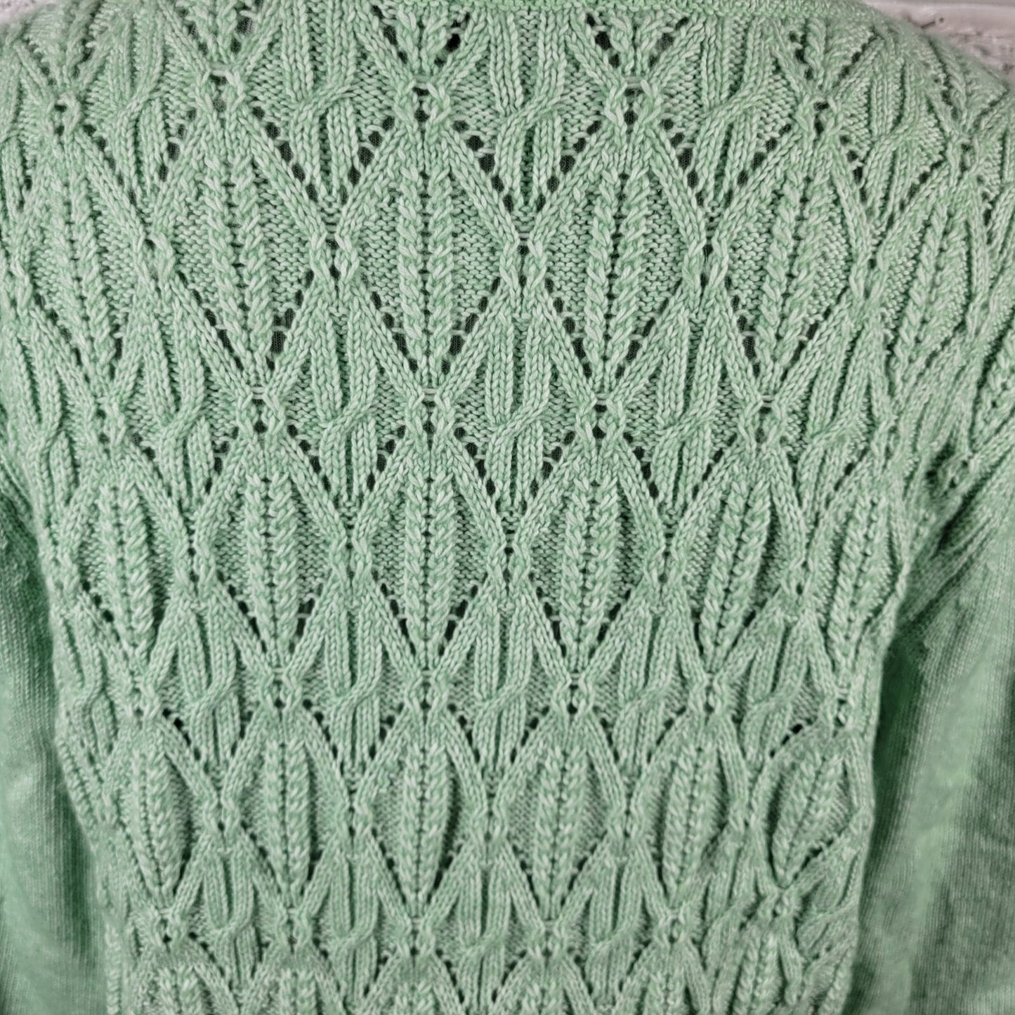 Talbots Womens Sweater XLP Petite Long Sleeve Green Soft Poly Blend Comfy Career