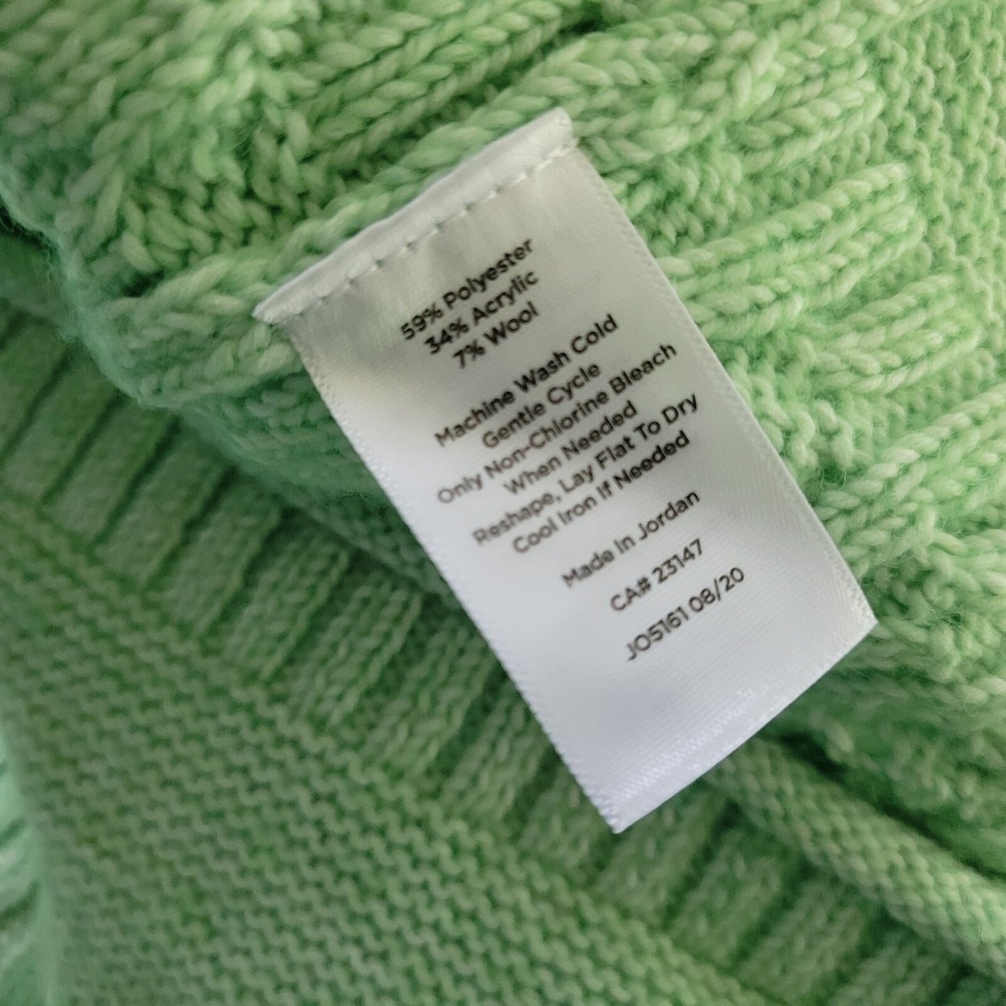Talbots Womens Sweater XLP Petite Long Sleeve Green Soft Poly Blend Comfy Career