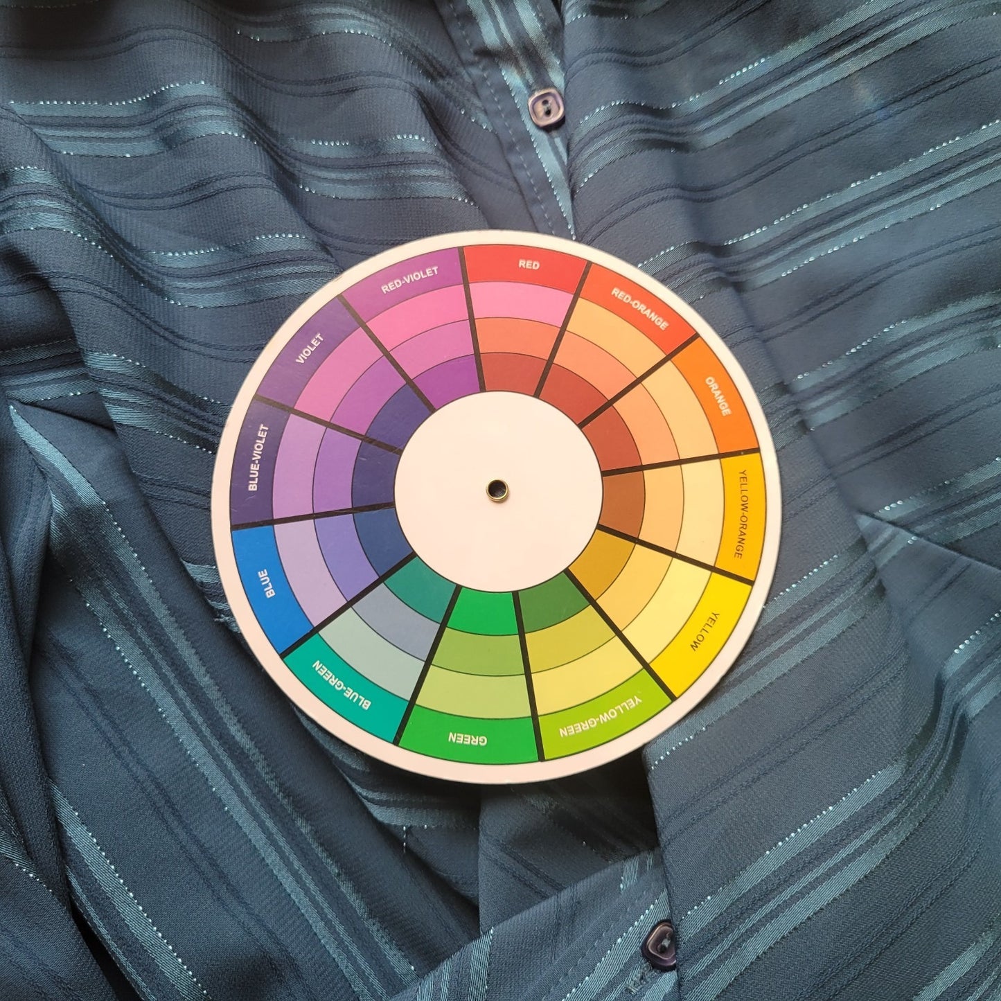 Apt 9 Womens Top 1X Plus Long Sleeve Blue Stripe Silver Metallic Poly Blend