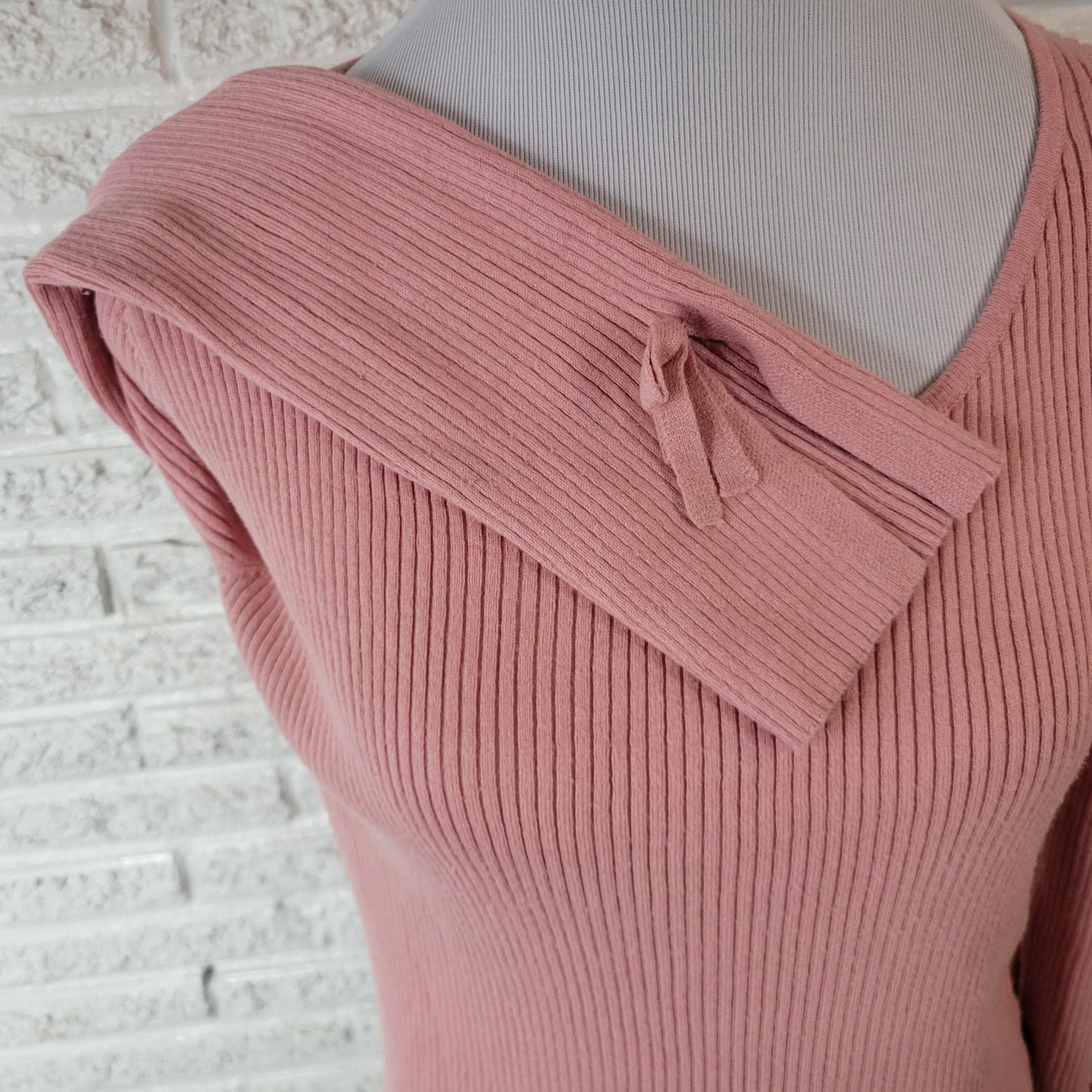 41 Hawthorn Women Sweater Extra Large Long Sleeve Pink Ribbed Lightweight Casual