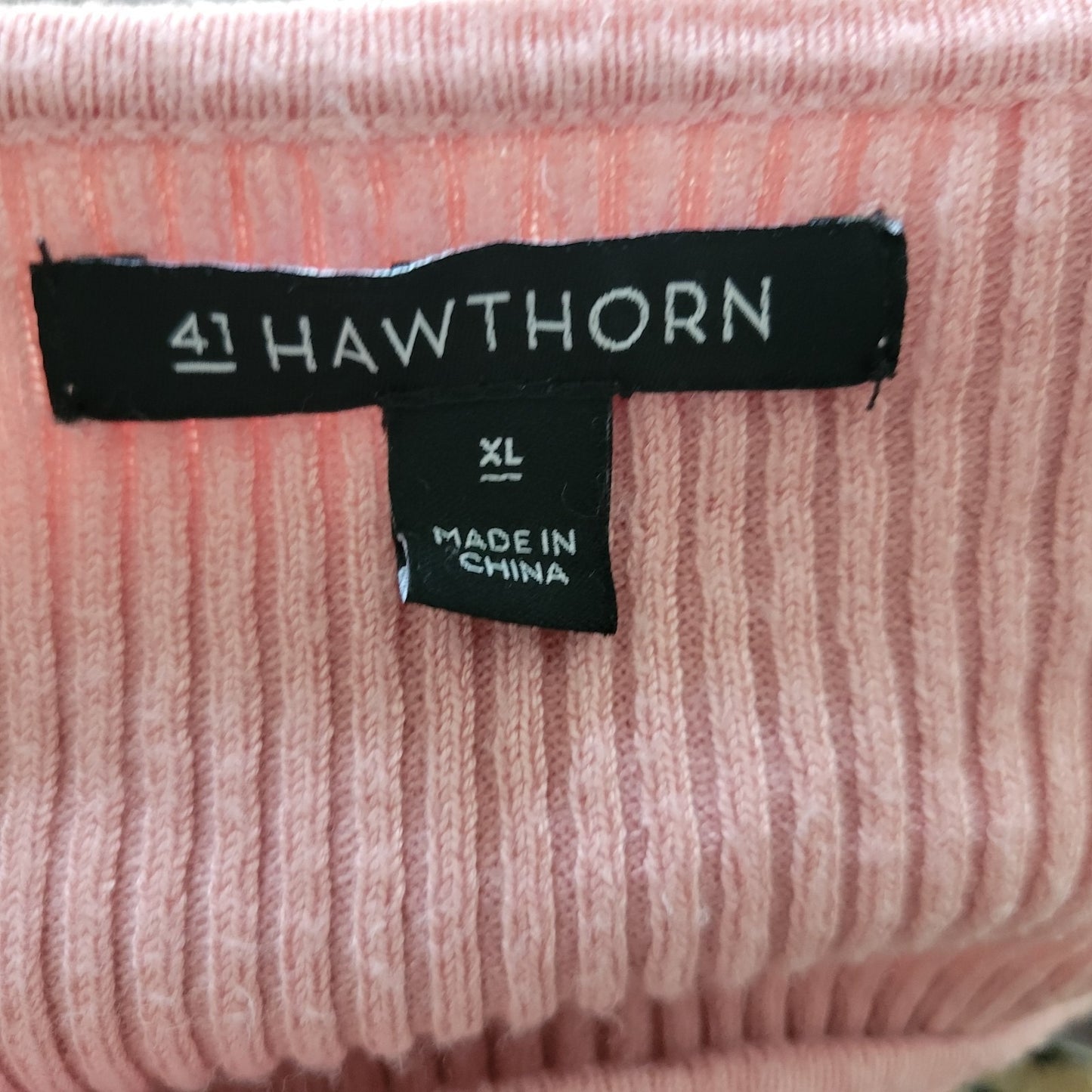 41 Hawthorn Women Sweater Extra Large Long Sleeve Pink Ribbed Lightweight Casual