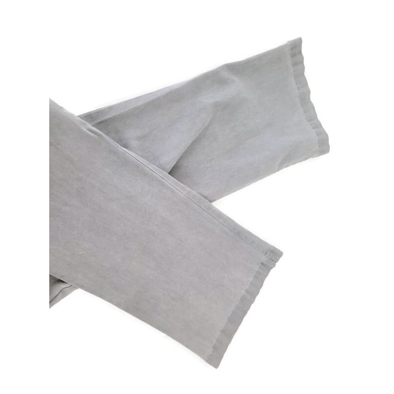 Woman Within Women Pants 24W Plus Pull On Solid Gray Comfort Waist Slash Pockets