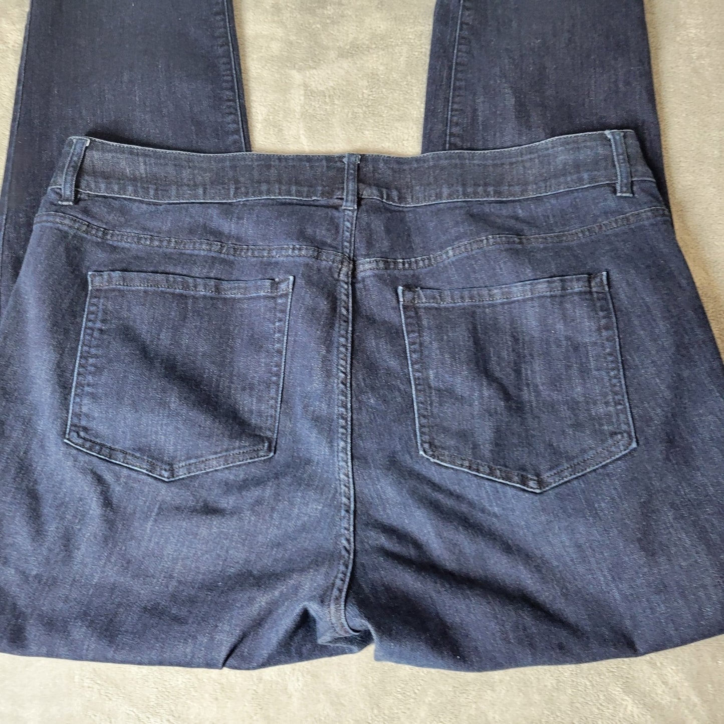 Venezia Lane Bryant Womens Jeans 22 Plus Straight Leg Dark Blue Denim Zip Fly