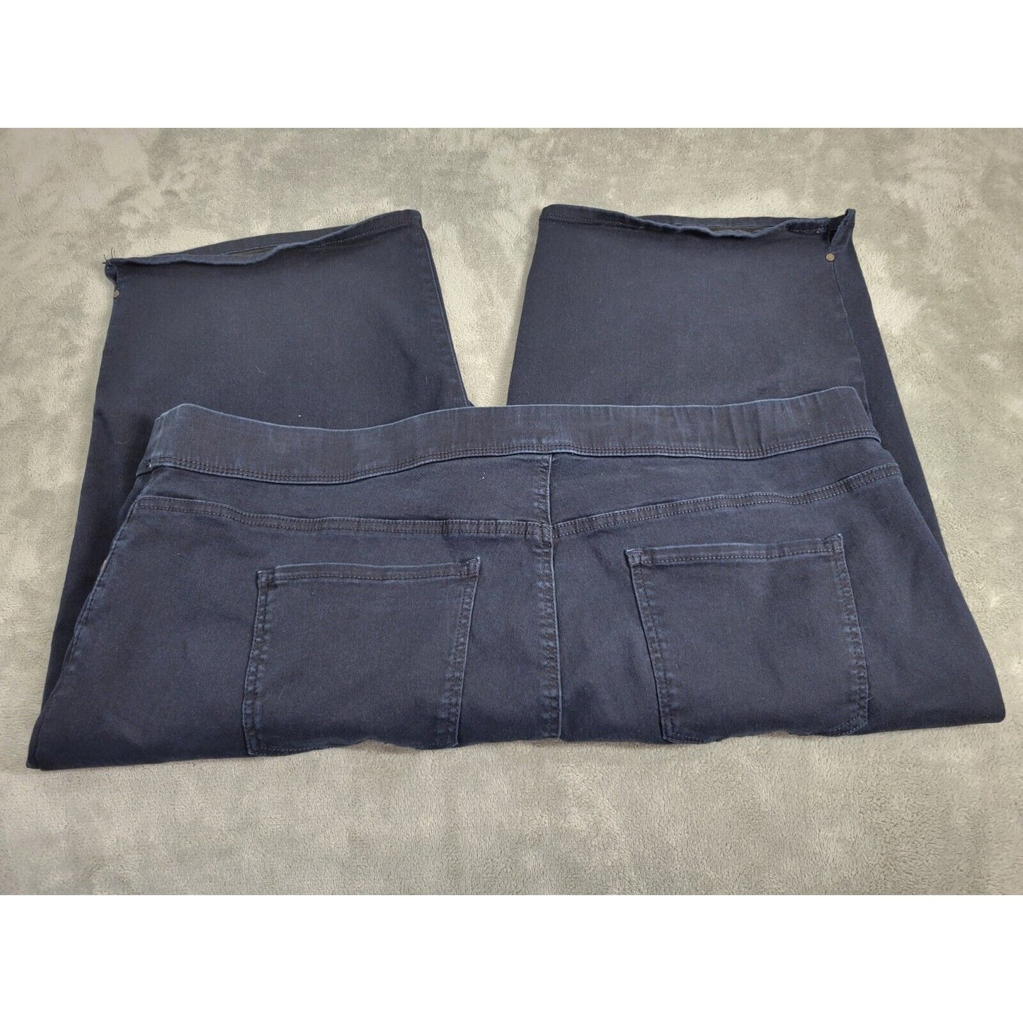 Gloria Vanderbilt Avery Womens Jeans 26W Capri Pull On Black Denim Cotton Blend
