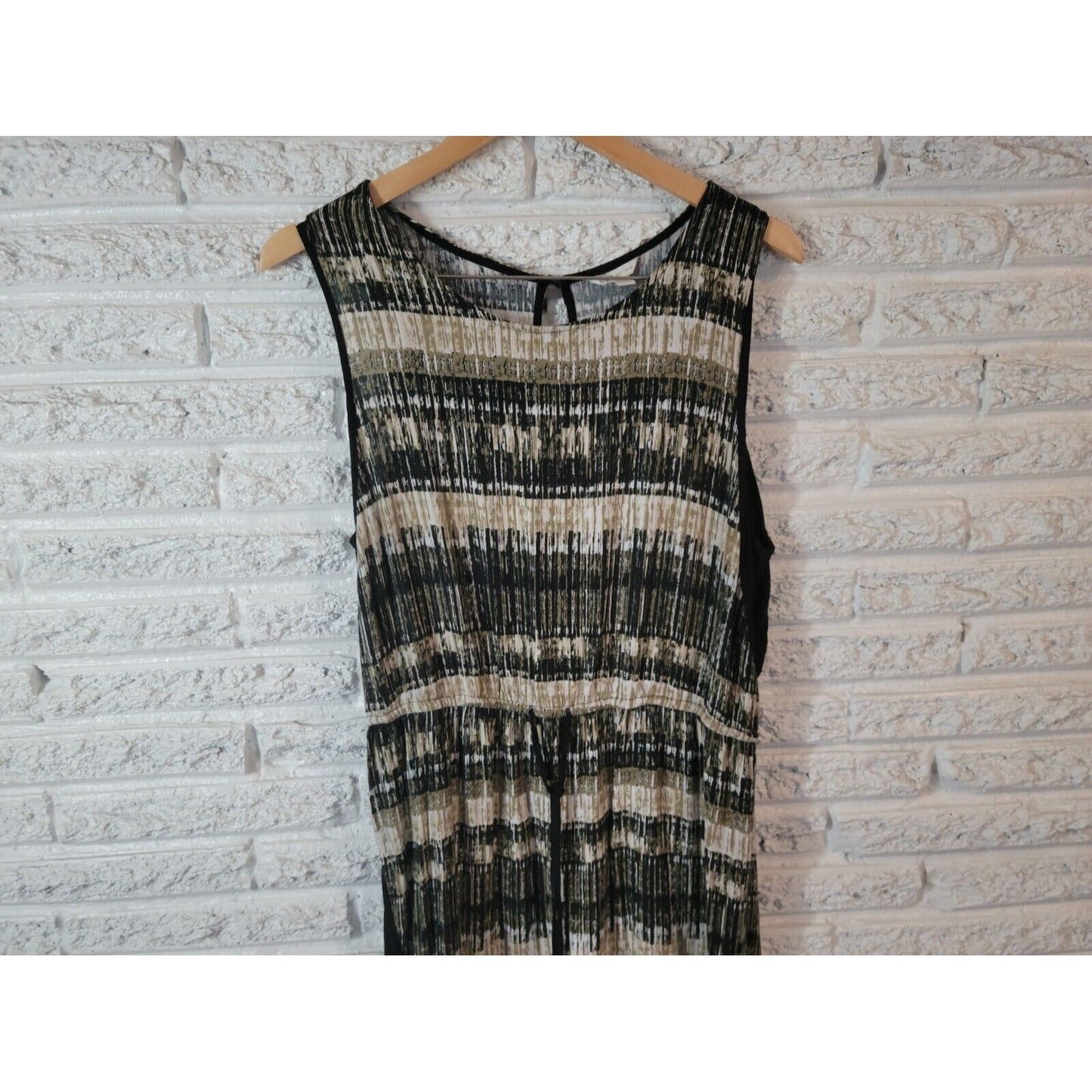 Cato Womens Dress 18W 20W Sheath Mini Sleeveless Keyhole Back Black Watercolor